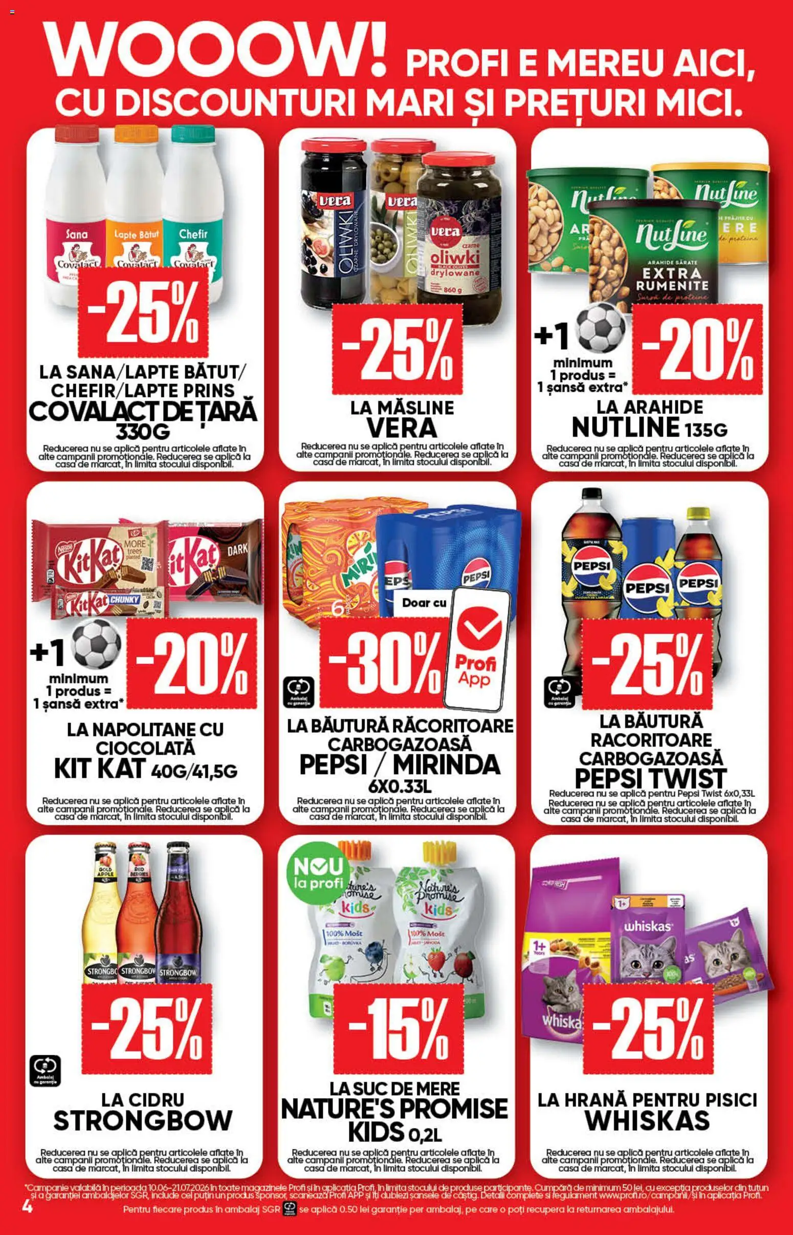 Noul catalog Profi – valabil de la 10.06.2026 | Pagină: 4 | Produse: Masaüstü kılıfı, Arahide, Napolitane, Suc