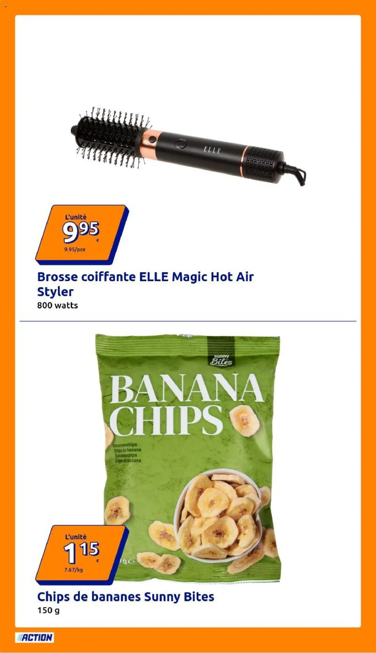 {H1} | Page: 8 | Produits: Brosse, Bananes, Chips