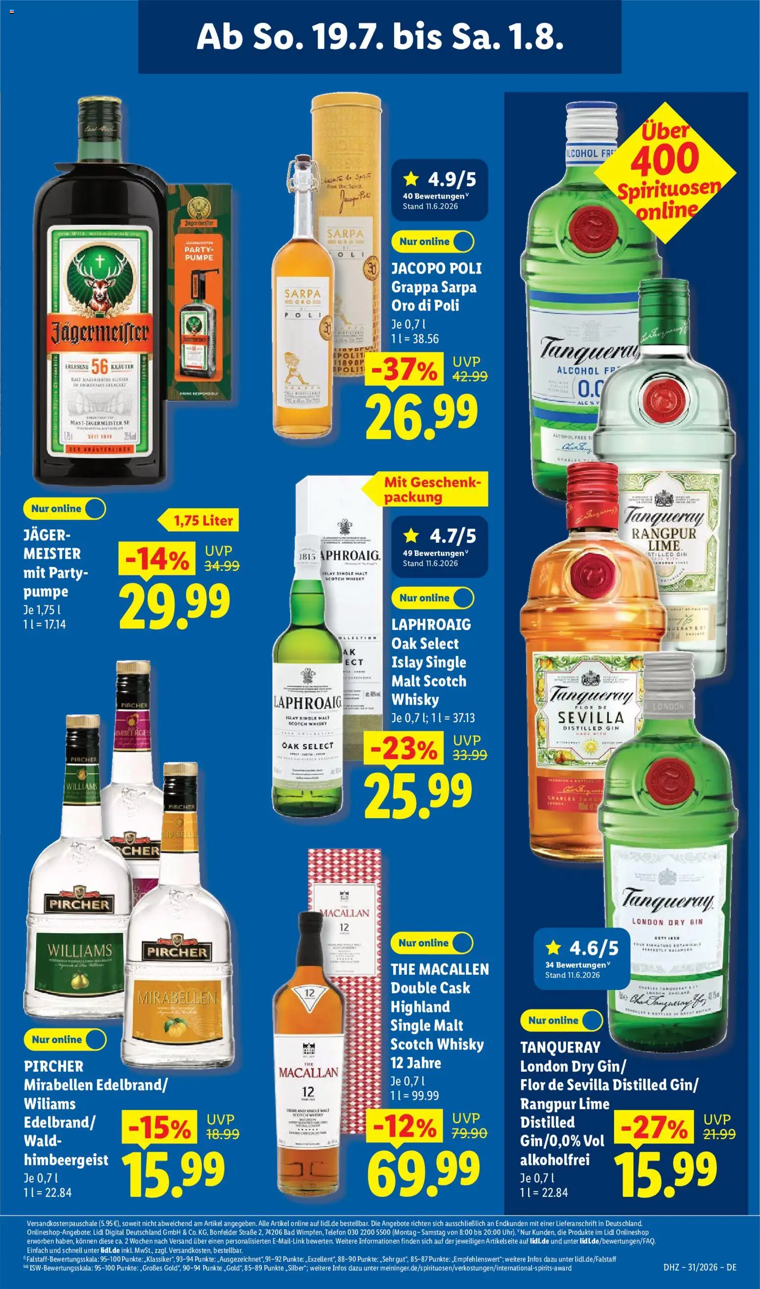 Lidl Prospekt – gültig ab 27.07.2026 | Seite: 27 | Produkte: Whisky, Bad, Jägermeister, Telefon