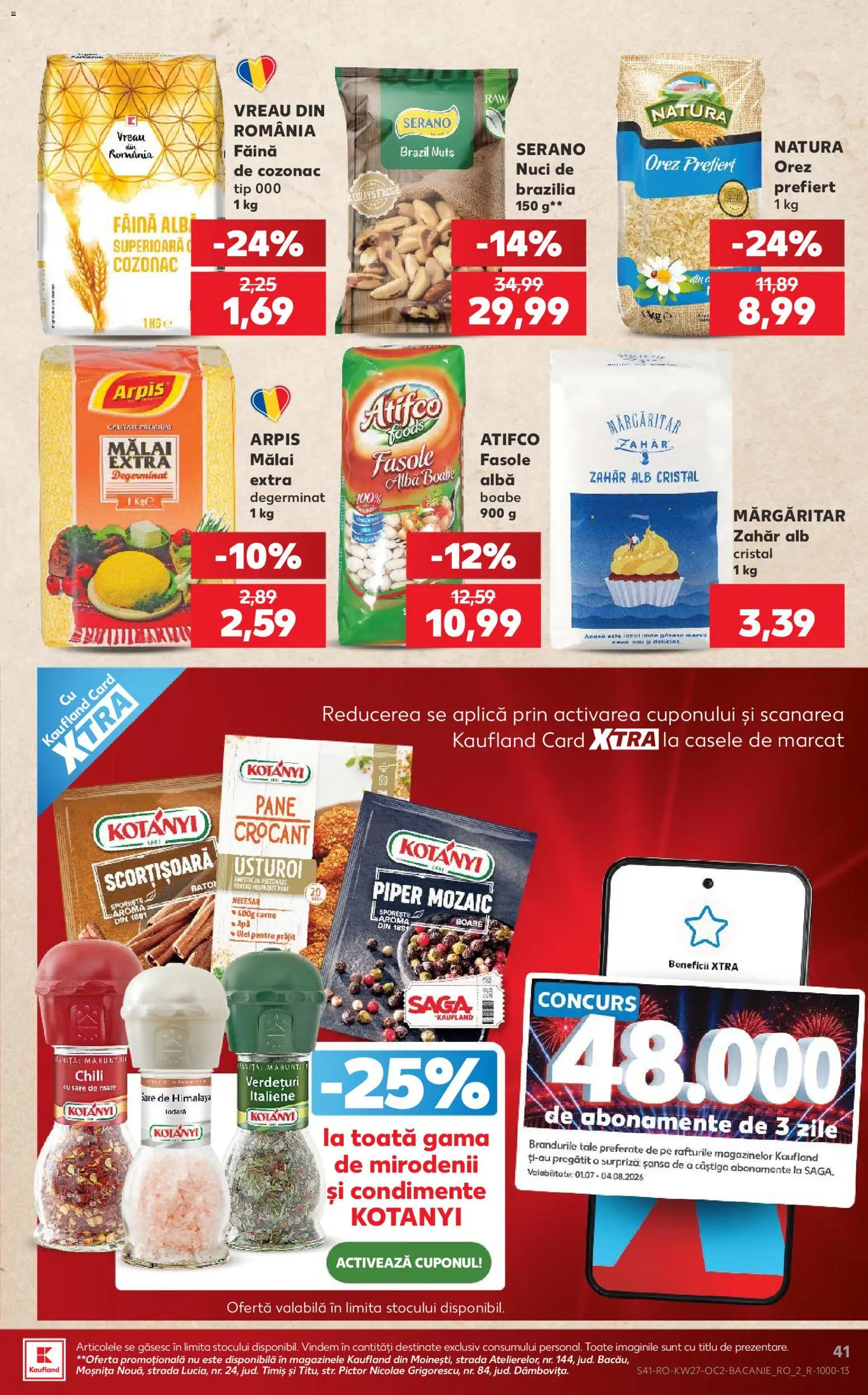 Kaufland RO akciós ujság - amely érvényes a következő dátumtól: 2026.07.01. | Oldal: 41 | Termékek: Chili