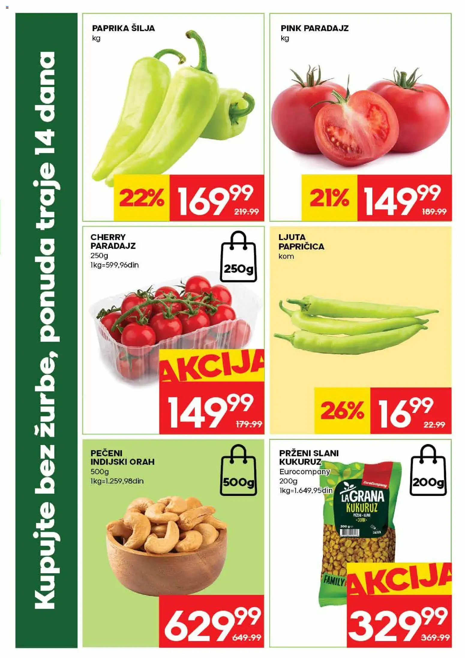 Idea katalog - važi od 31.08.2026 | Strana: 5 | Proizvode: Indijski orah, Kukuruz, Orah, Paradajz