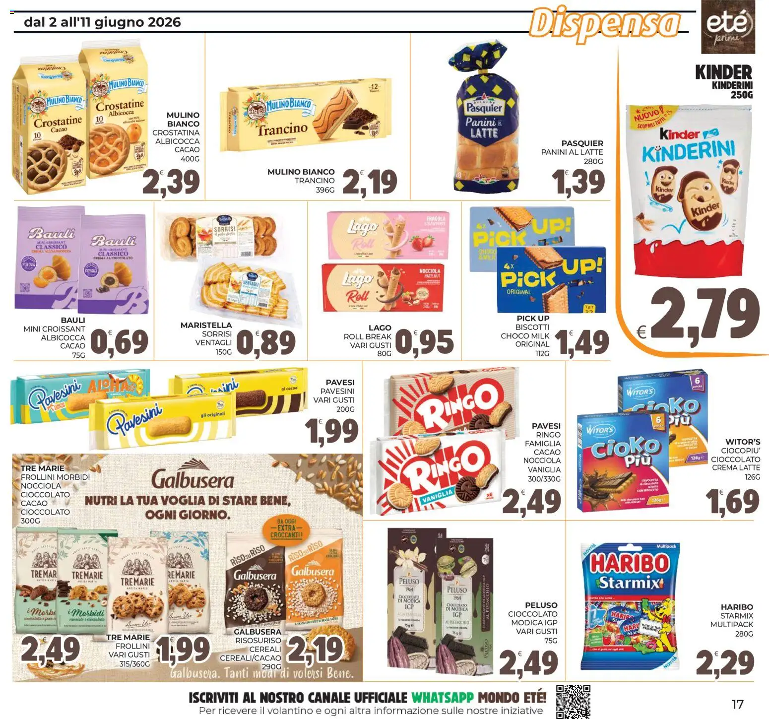 Volantino Eté del 02.06.2026 | Pagina: 17 | Prodotti: Cioccolato, Biscotti, Latte, Croissant