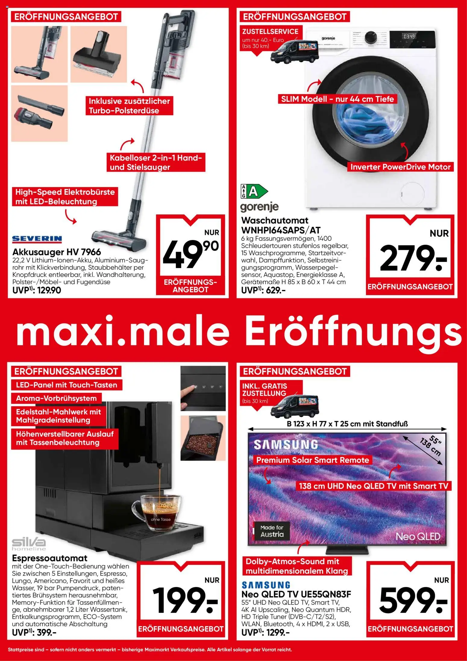 Maximarkt Eröffnung Linz gültig ab 09.10.2026 | Seite: 4 | Produkte: TV, Samsung