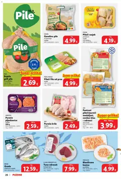 Blanširane kozice, pacifičke - Pregled kataloga iz trgovine Plodine, vrijedi od 07.10.2026 | Stranica: 26 | Proizvodi: Odrezak, Pileći file, Meso, Tuna