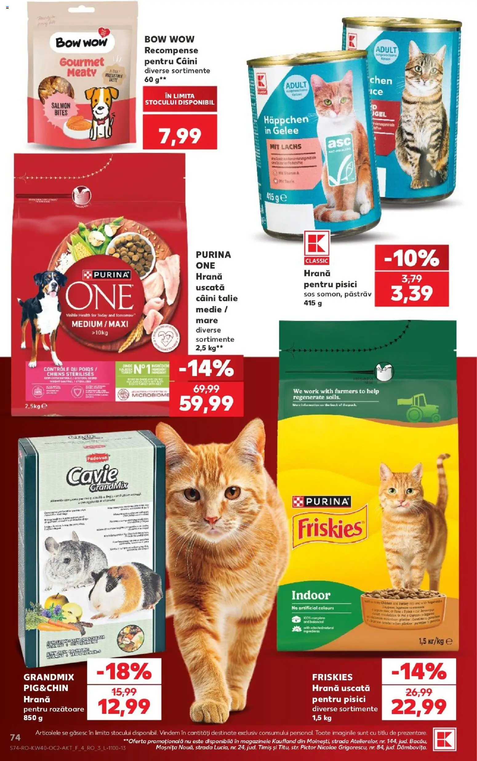Kaufland RO akciós ujság - amely érvényes a következő dátumtól: 2026.09.30. | Oldal: 74 | Termékek: Vitamin, Gourmet, Friskies, Purina