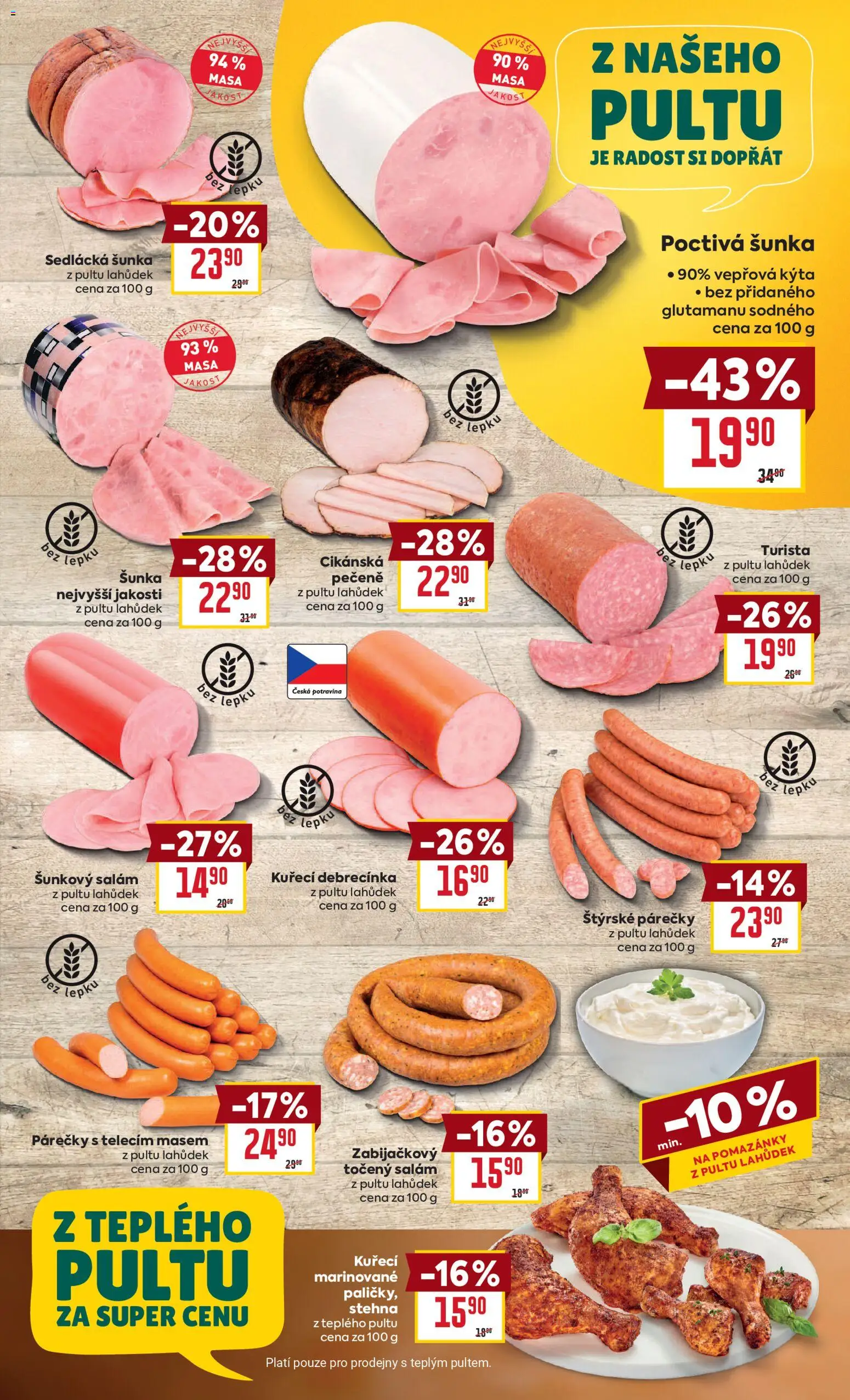 Billa Velký leták od 04.03.2026 | Strana: 9 | Produkty: Pomazánky, Salám, Kuřecí debrecínka, Kýta