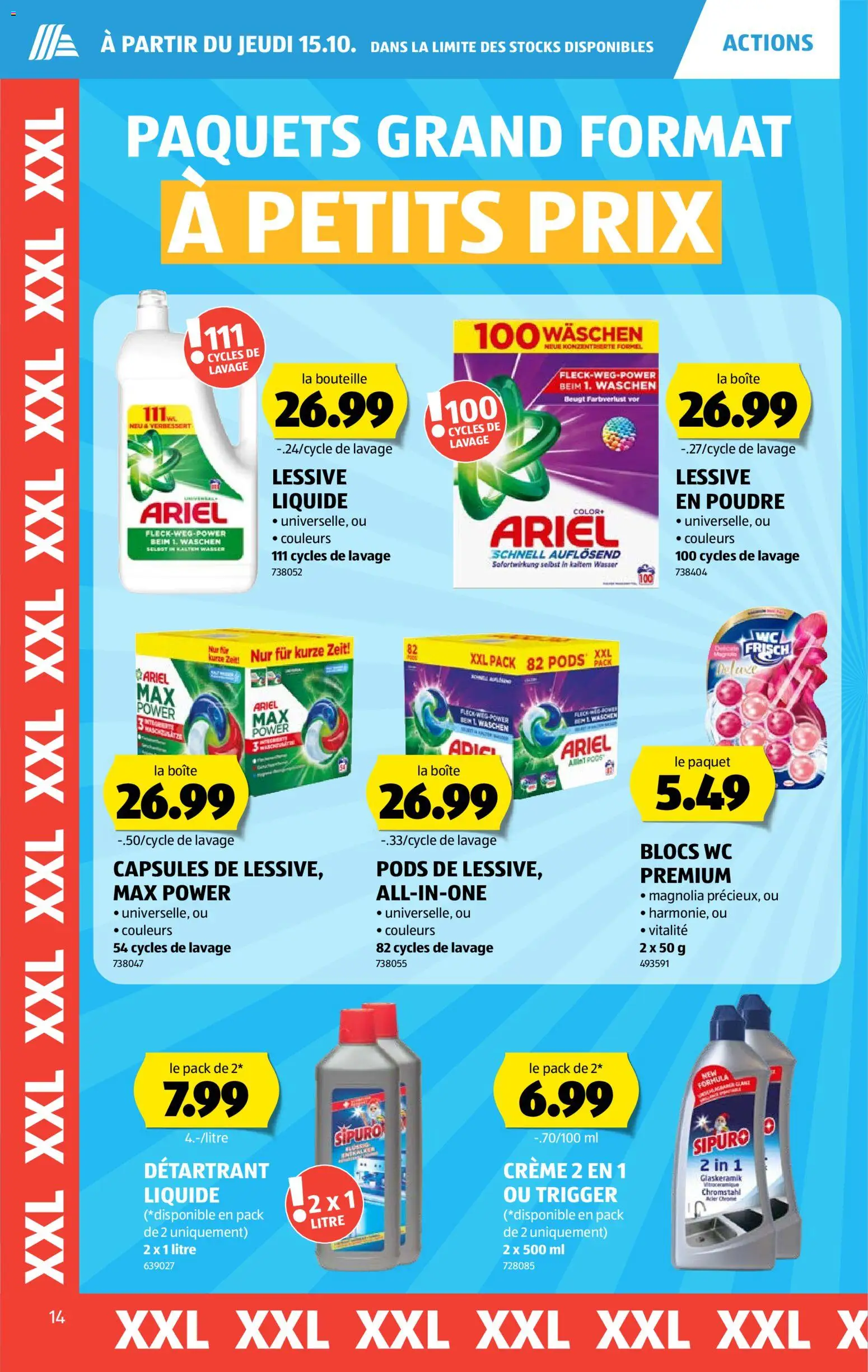 Aldi aktionen FR – gültig ab 15.10.2026 | Seite: 14 | Produkte: Wasser, Creme