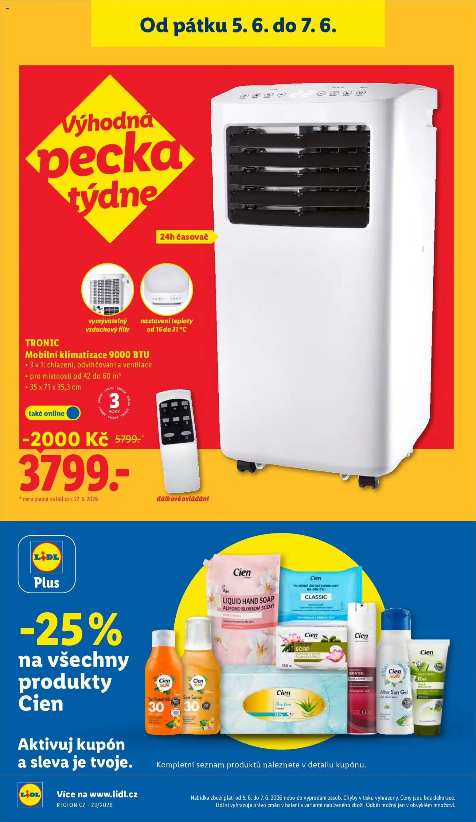 Lidl leták - Spotřební zboží od 01.06.2026 | Strana: 29 | Produkty: Ubrousky, Klimatizace, Aloe vera, Časovač