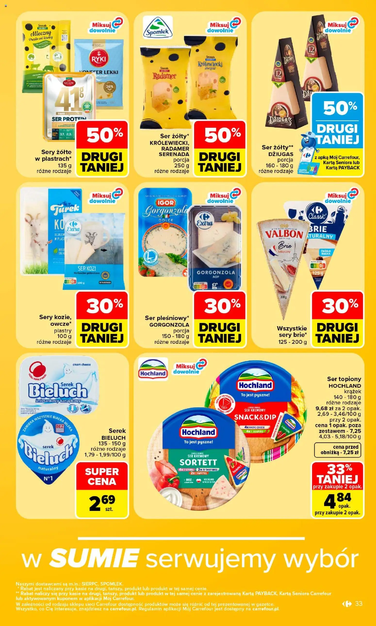 Carrefour gazetka od 14.09.2026 | Strona: 35 | Produkty: Ser żółty, Cream cheese, Sery, Gorgonzola