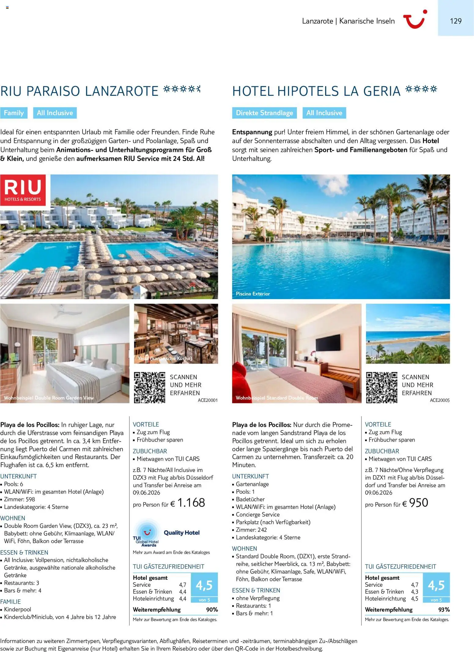 TUI Prospekt Kanaren, Kapverden & Senegal 2026/27 – gültig ab 01.11.2026 | Seite: 129 | Produkte: Babybett, Küche