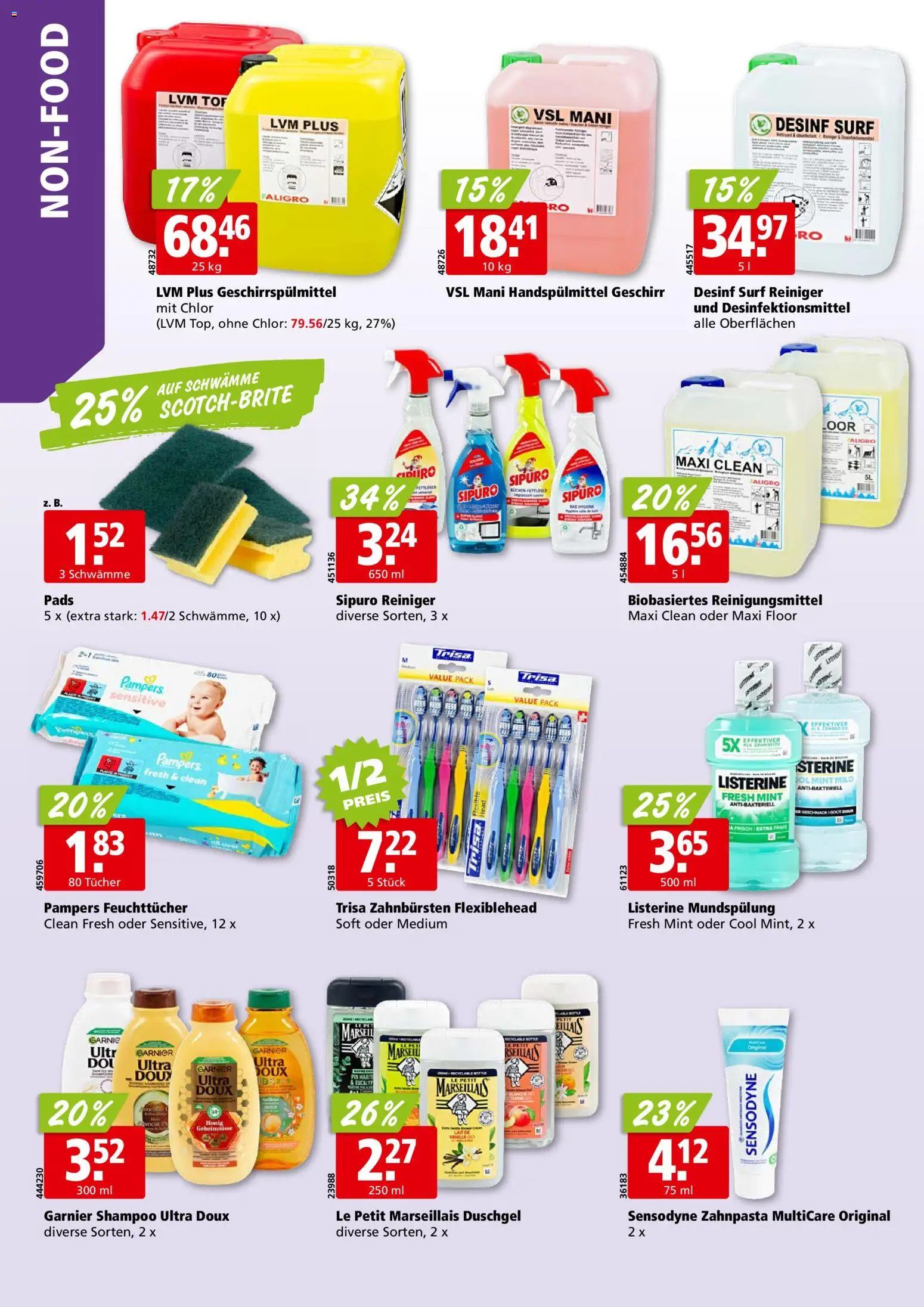 Aligro aktionen Chavannes, Matran, Genf, Sitten – gültig ab 25.05.2026 | Seite: 30 | Produkte: Duschgel, Zahnpasta, Geschirrspülmittel, Pampers