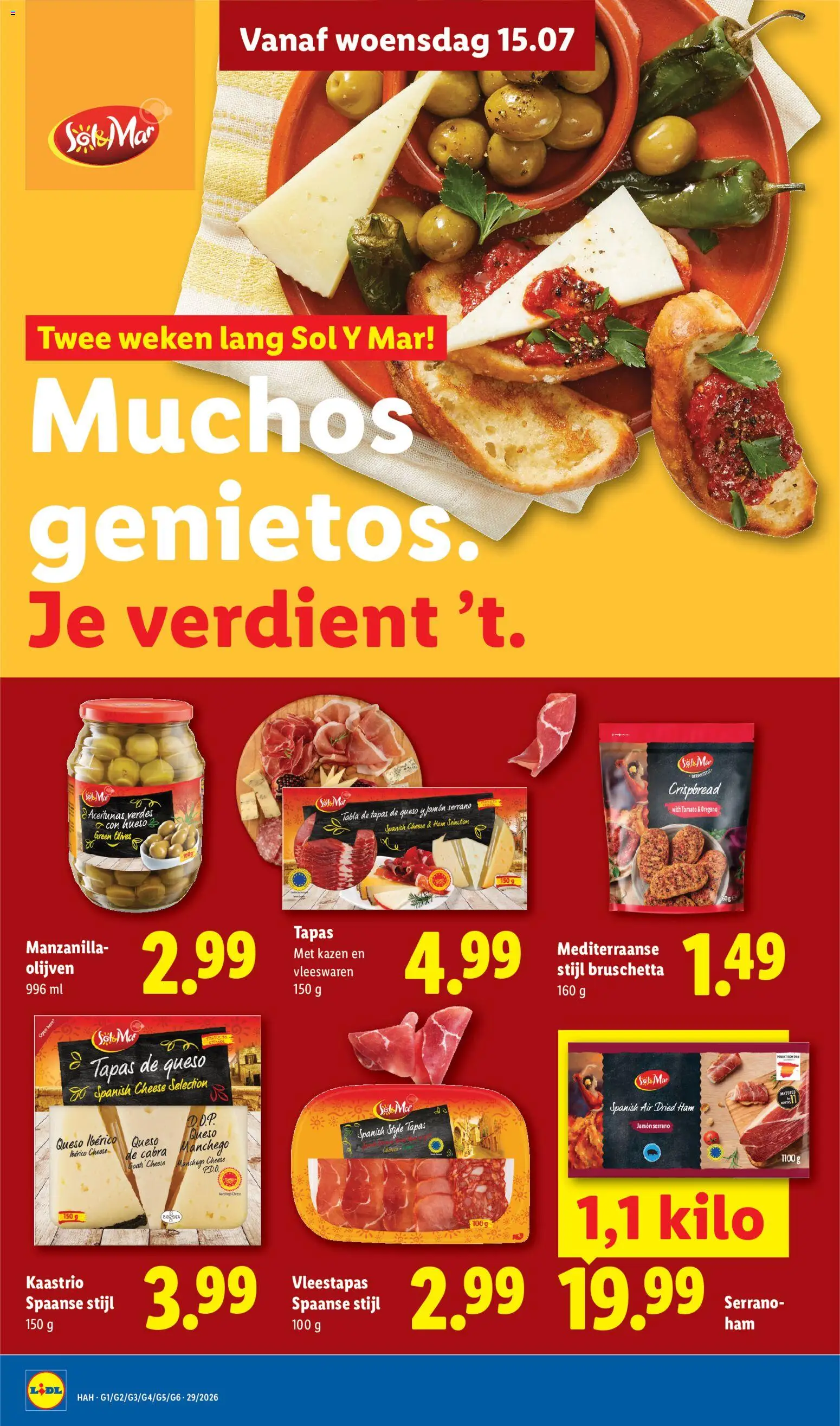 {H1} | Pagina: 18 | Producten: Jamón Serrano, Ham, Vleeswaren, Olijven