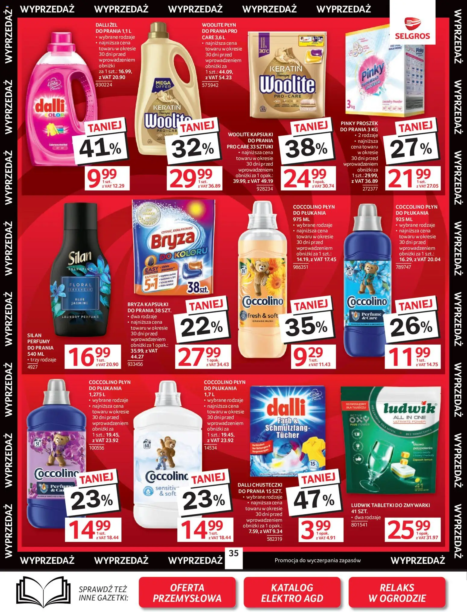 Selgros cash&carry gazetka od 07.05.2026 | Strona: 32 | Produkty: Coccolino, Perfumy, Kapsułki do prania, Tabletki do zmywarki