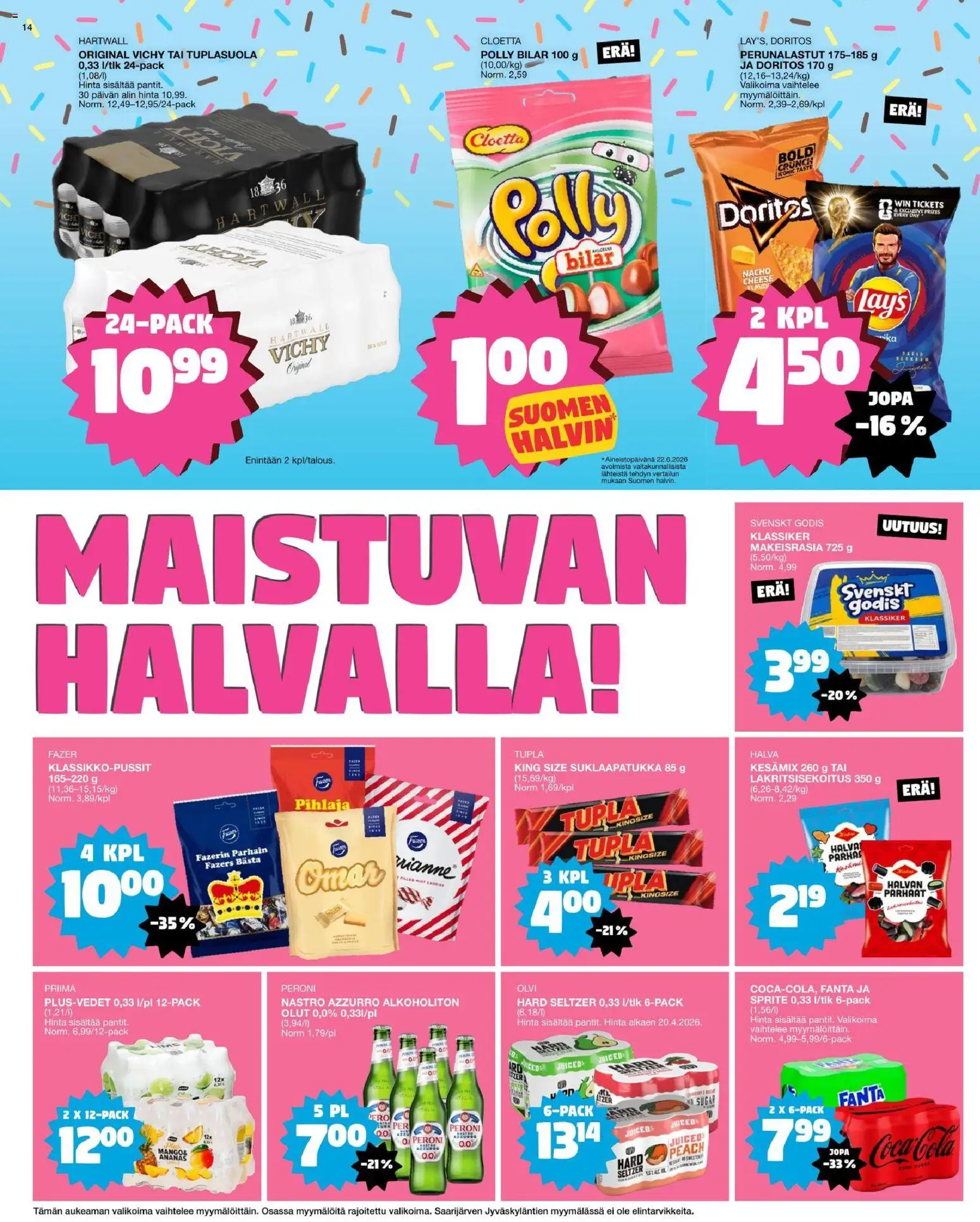 Tokmanni tarjoukset – voimassa 06/07/2026 alkaen | Sivu: 14 | Tuotteet: Sprite, Coca cola, Fanta, Olut