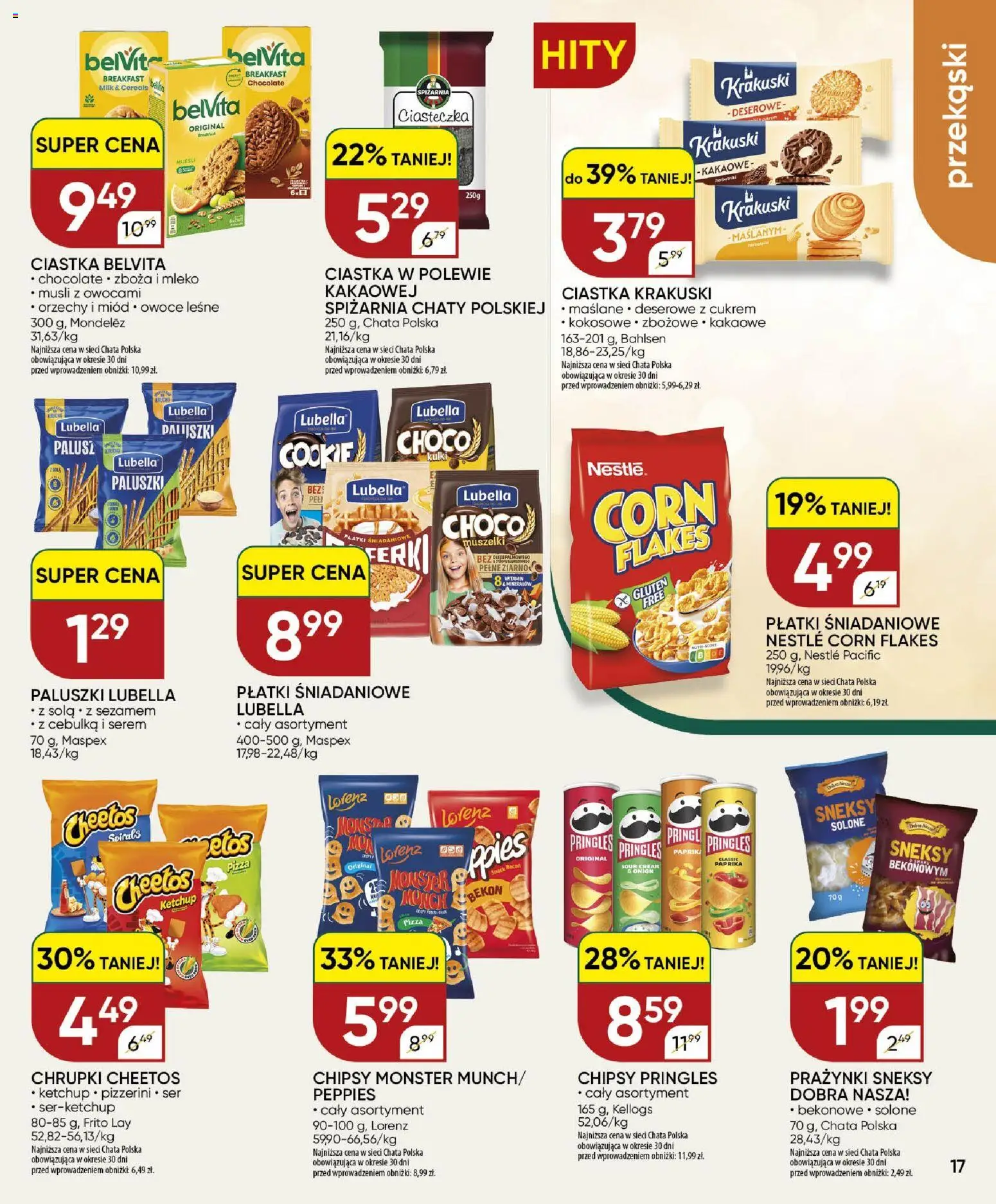 Chata Polska gazetka od 30.07.2026 | Strona: 17 | Produkty: Bekon, Mleko, Pizza, Musli