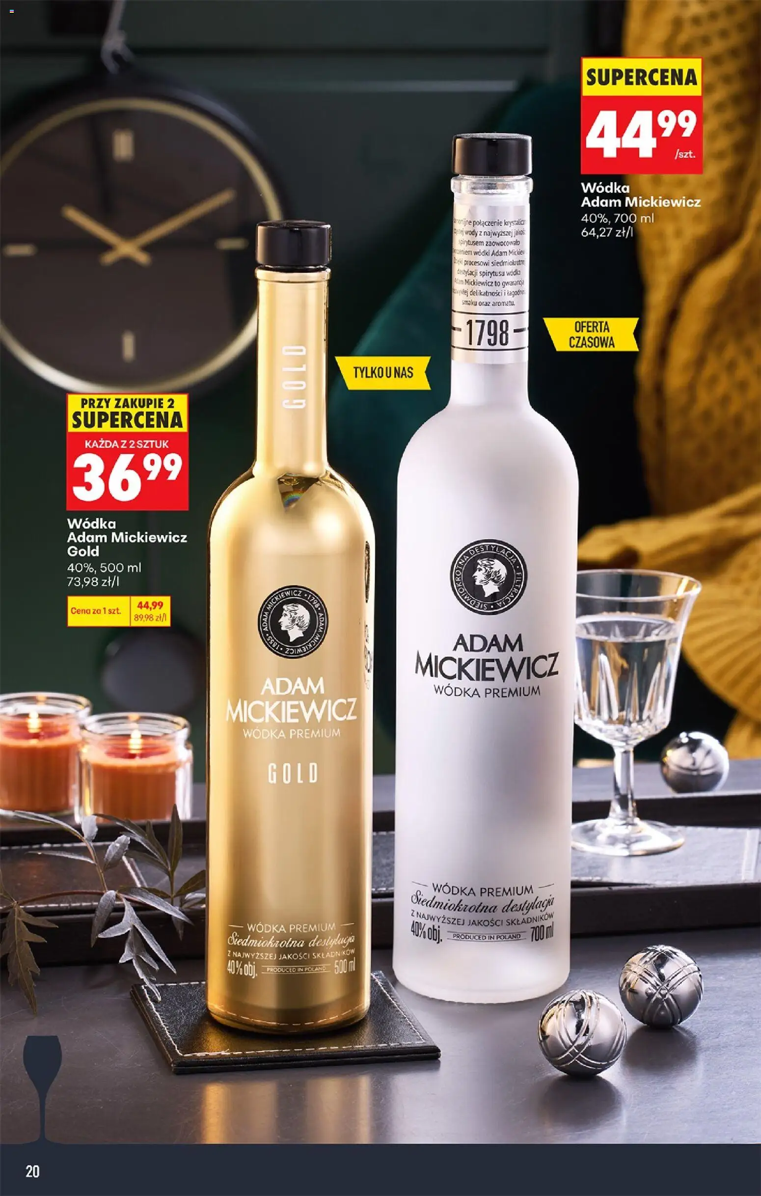 Biedronka gazetka - Czas na toast od 21.09.2026 | Strona: 22 | Produkty: Adam mickiewicz wódka, Vodka, Wódka