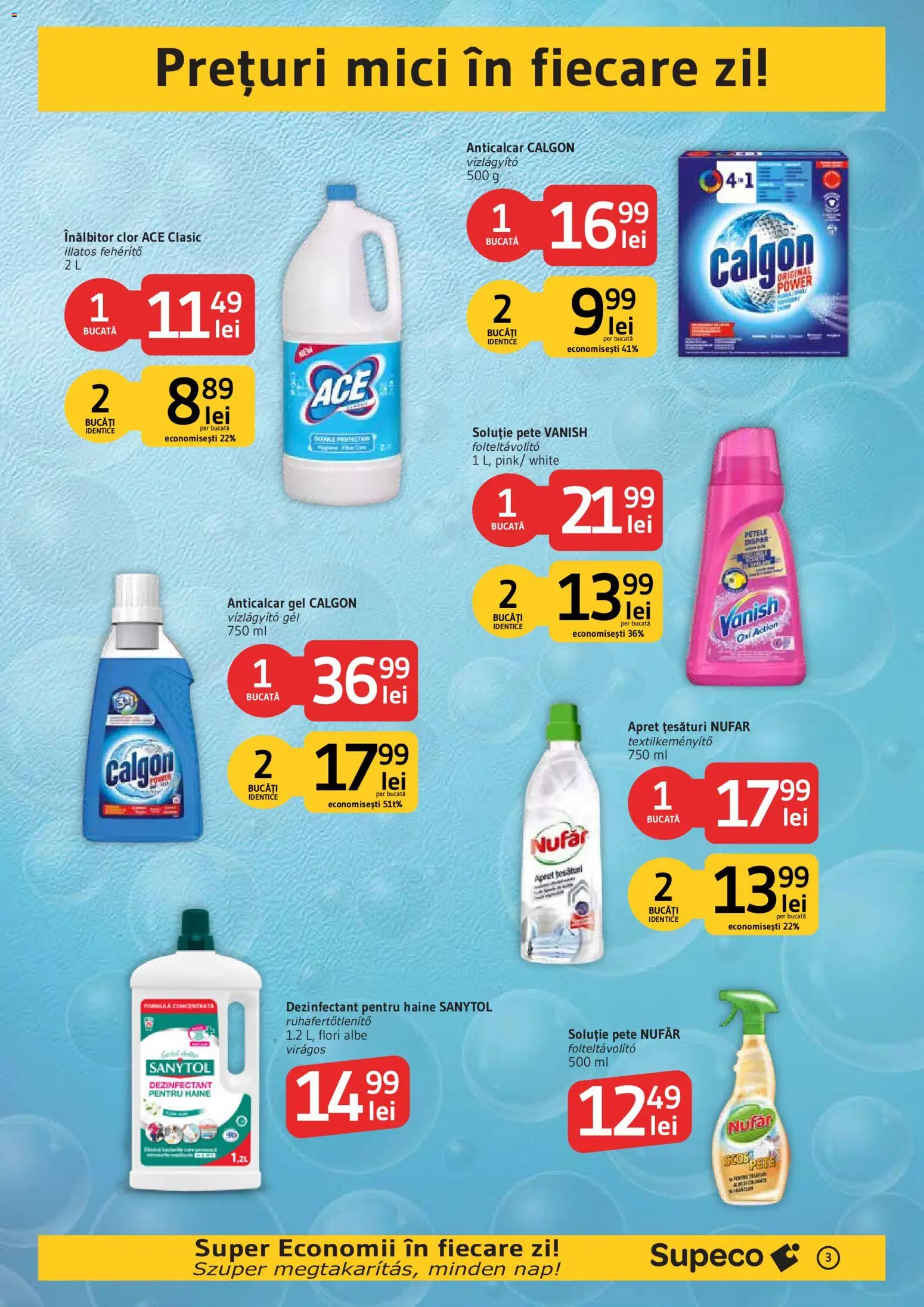 Noul catalog Supeco – valabil de la 01.10.2026 | Pagină: 3 | Produse: Haine, Vanish, Flori, Dezinfectant
