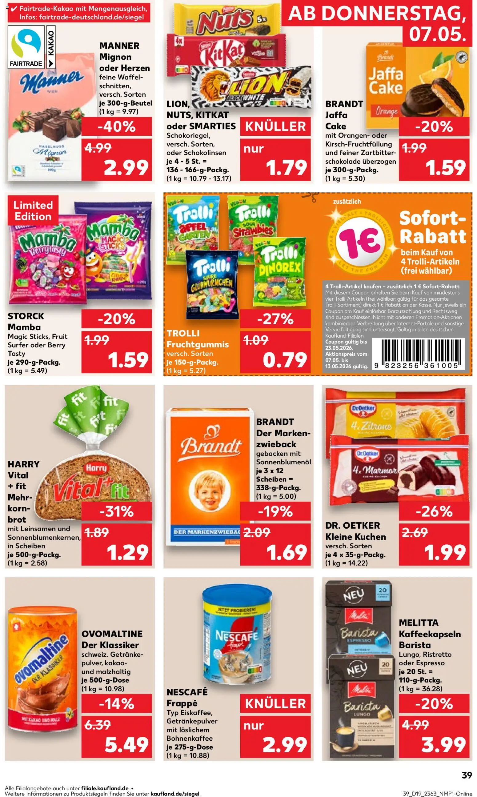 Kaufland Prospekt Bremen	 – gültig ab 07.05.2026 | Seite: 39 | Produkte: Schokolade, Orangen, Zitrone, Kuchen