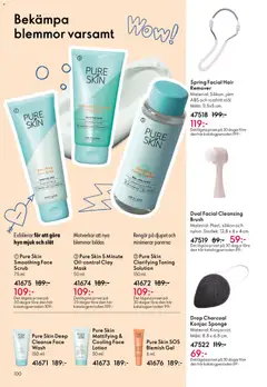 Pure Skin 5 Minute Oil-control Clay Mask, Motverkar att nya blemmor bildas. 50 ml. - Förhandsvisning av reklamblad från butik Oriflame aktuell från 22.04.2026 | Sida: 100 | Produkter: Järn, Toning, Mask