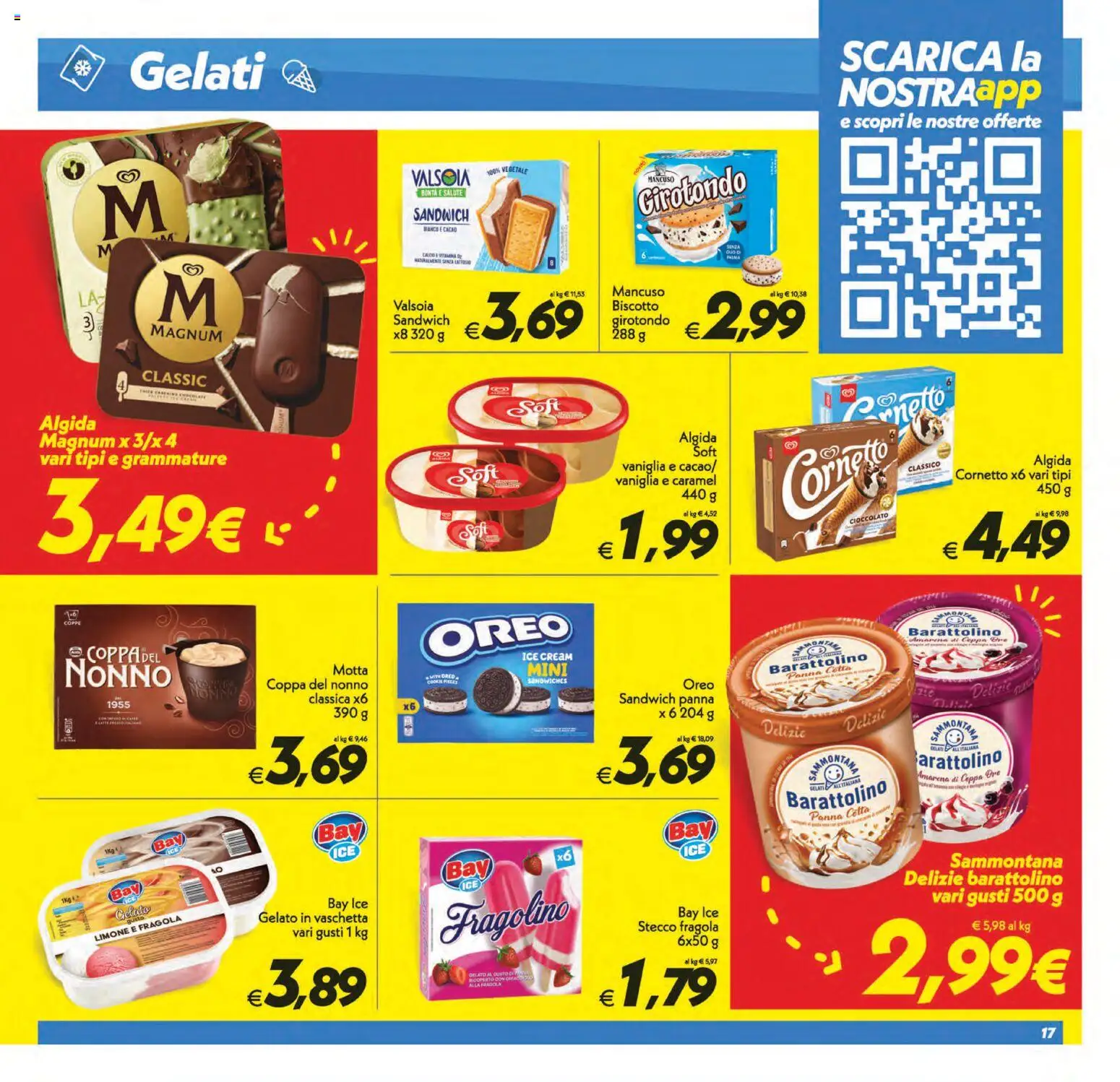 Volantino SuperConveniente del 21/08/2026 | Pagina: 17 | Prodotti: Cioccolato, Cornetto, Magnum, Oreo