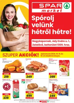 Spar Market akciós újság Zalalovő - amely érvényes a következő dátumtól: 2026.10.15.