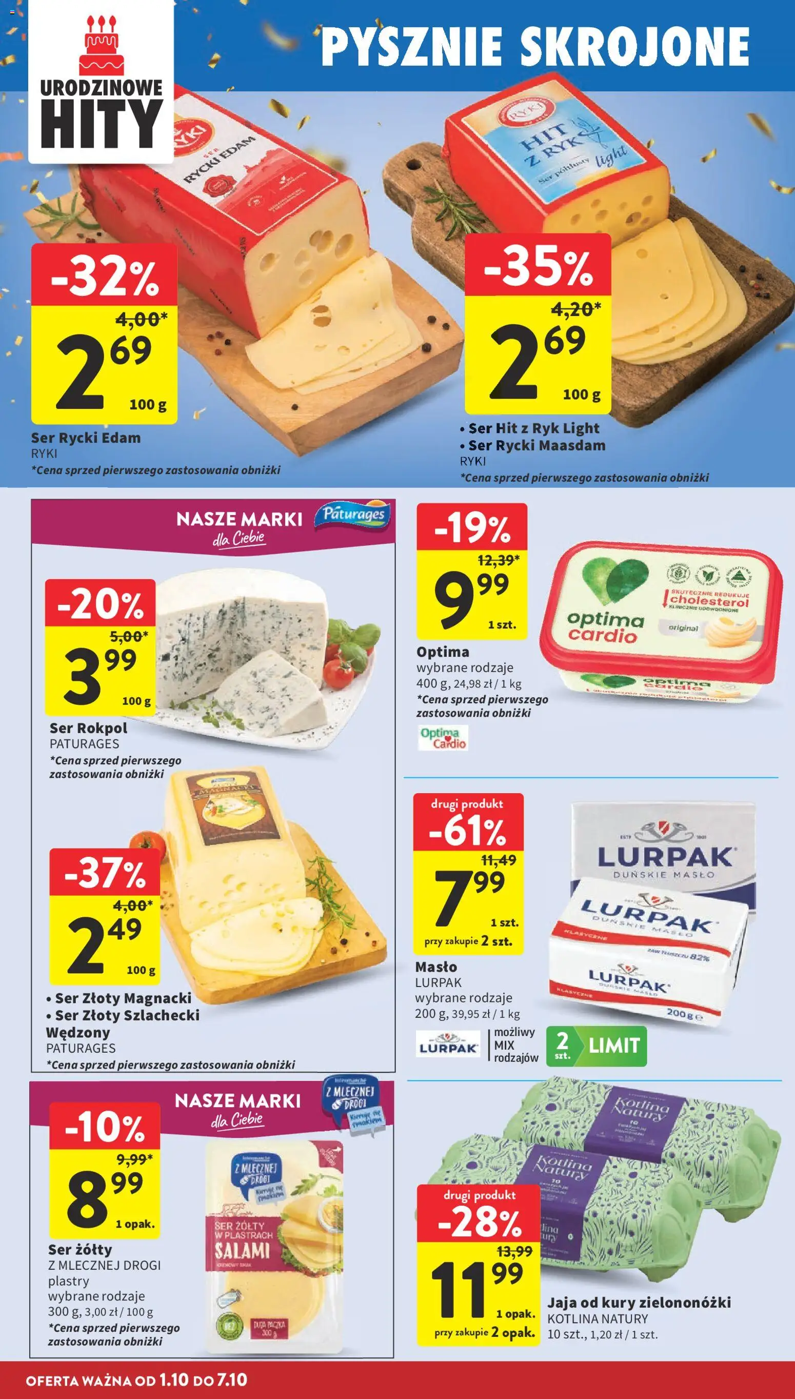 Intermarche gazetka od 01.10.2026 | Strona: 24 | Produkty: Masło lurpak, Masło, Ser, Salami