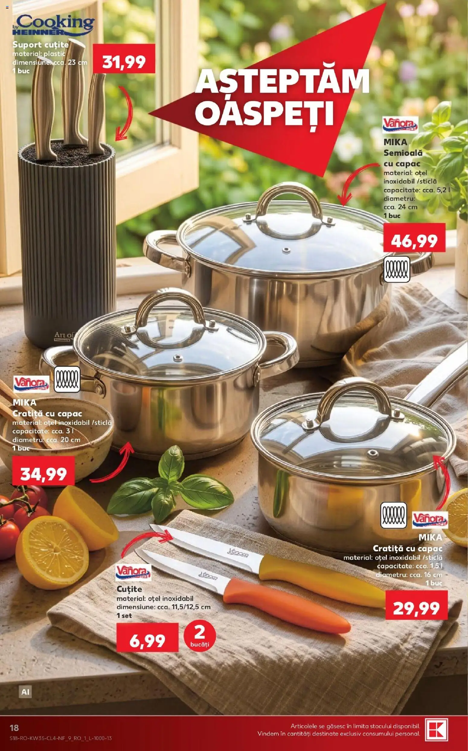 Noul catalog Kaufland – valabil de la 26.08.2026 | Pagină: 18 | Produse: Cratiță, Suport