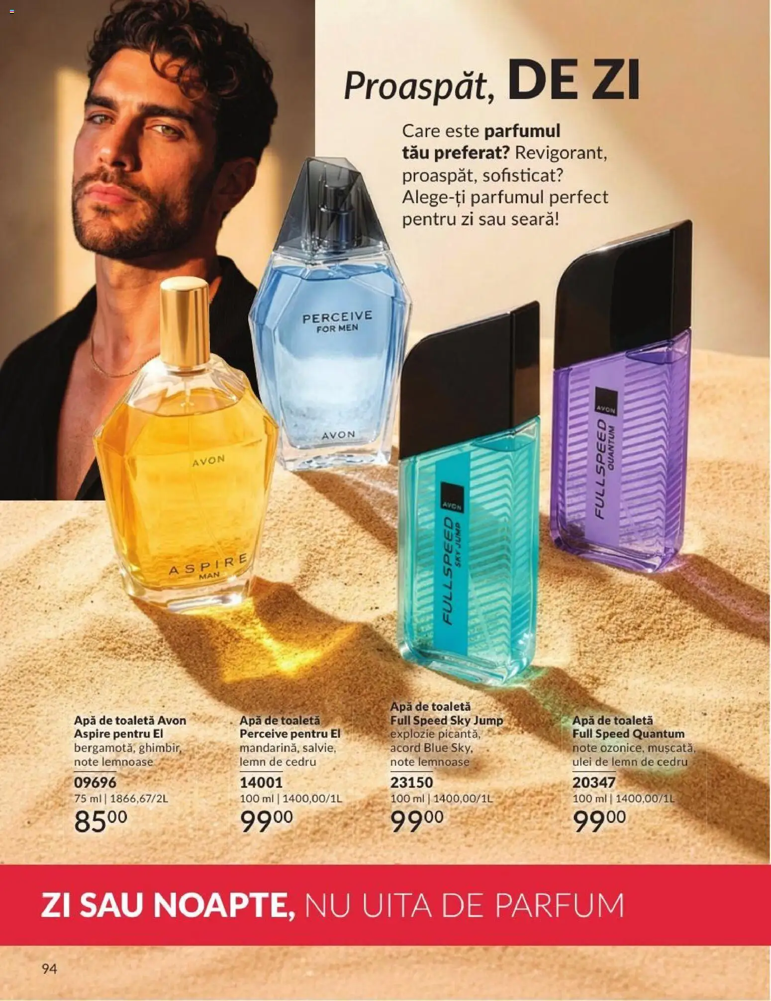 Noul catalog Avon – valabil de la 01.08.2026 | Pagină: 94 | Produse: Toaletă, Apă de toaletă, Ulei, Apă