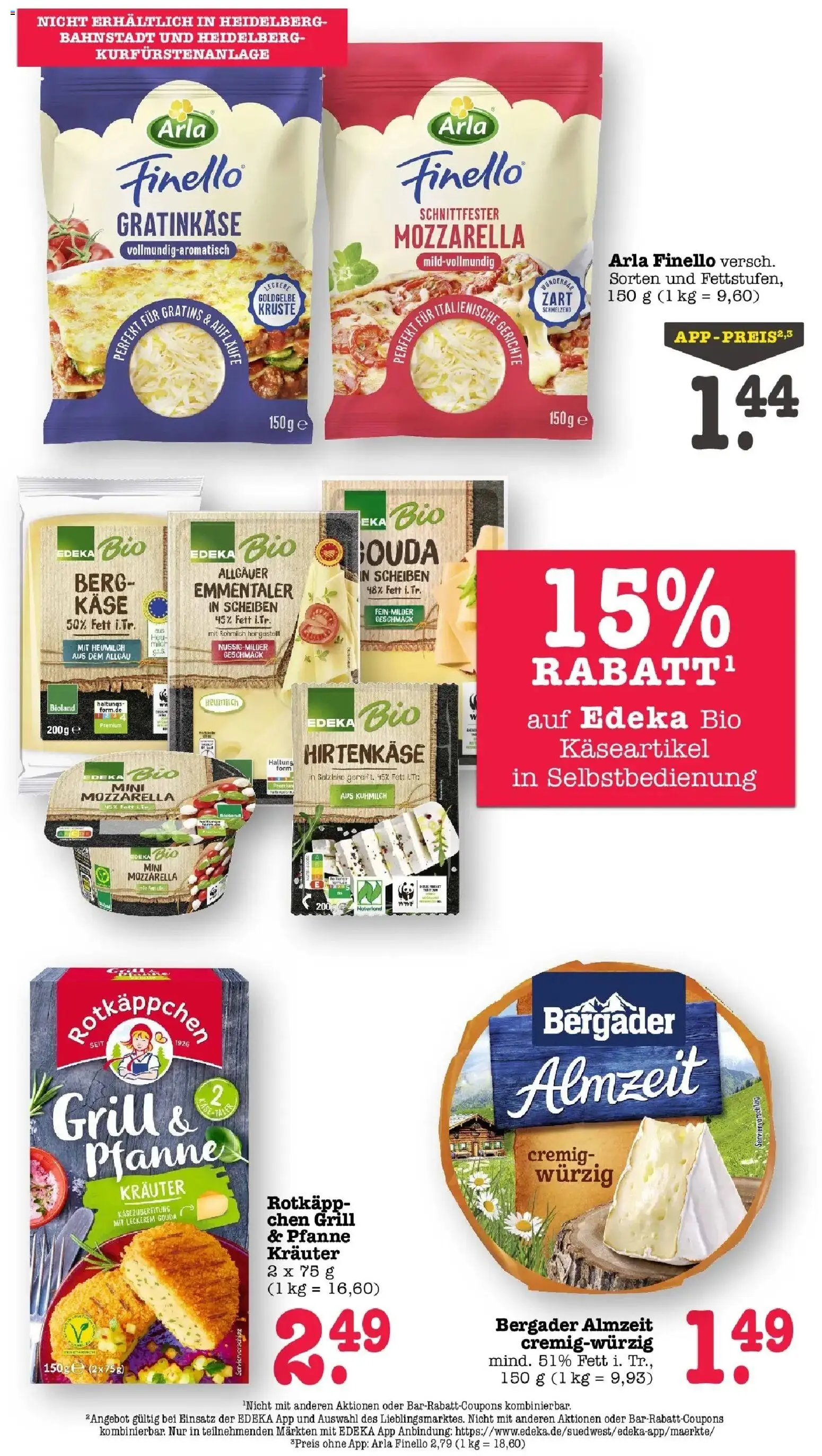 Edeka Prospekt Heidelberg (ab 17.08.2026) » Angebote Online | Seite: 30 | Produkte: Milch, Käse, Mozzarella, Gouda