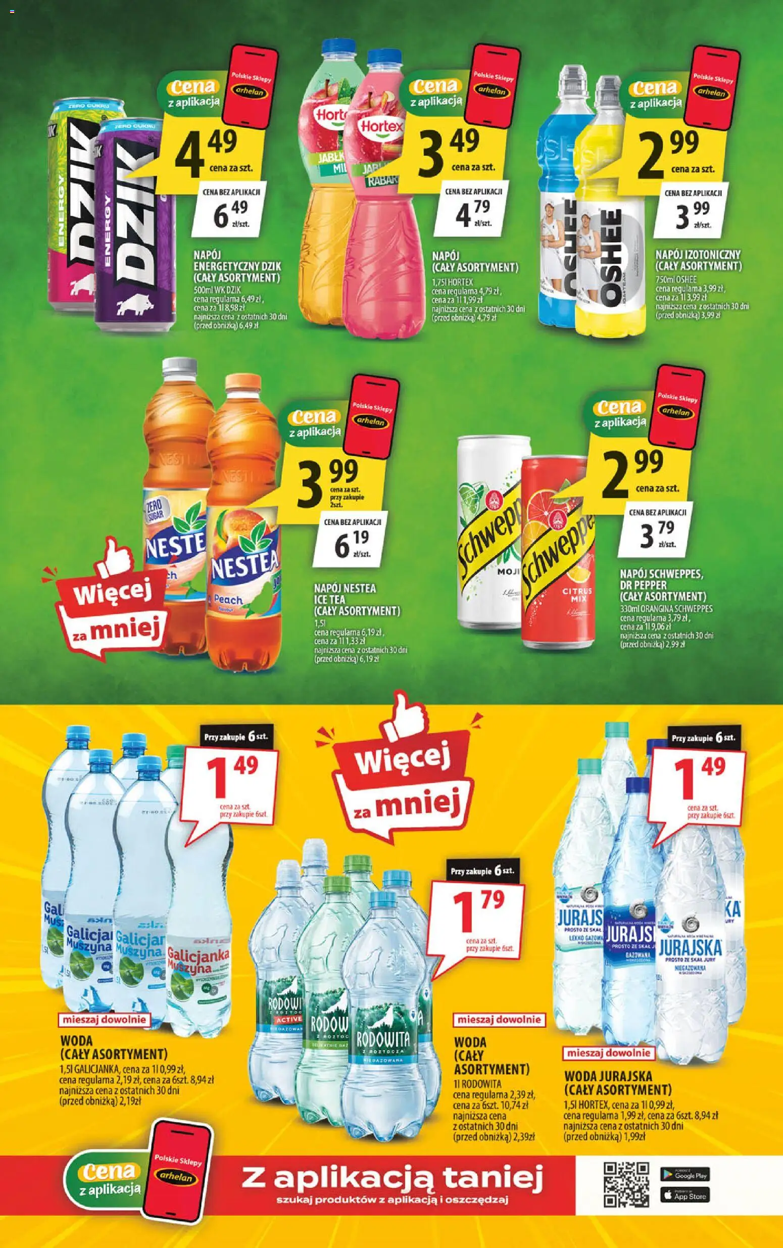 Arhelan gazetka od 09.10.2026 | Strona: 13 | Produkty: Ice Tea, Woda jurajska, Oshee, Woda