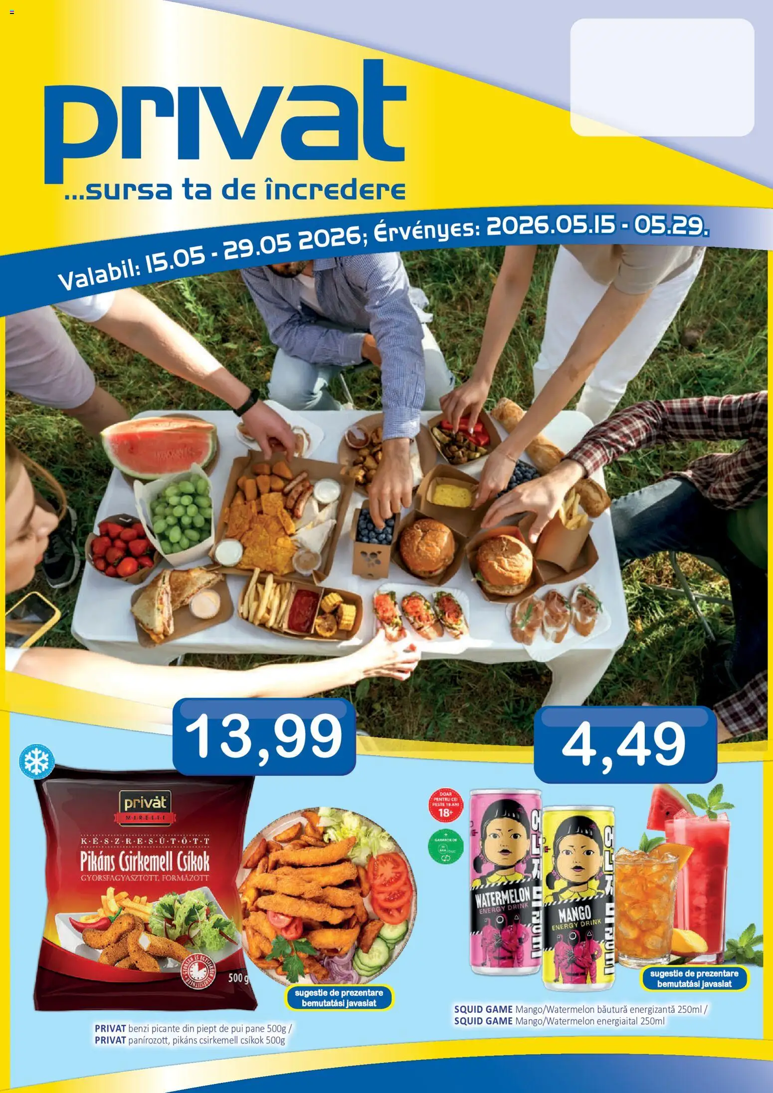 Noul catalog CBA – valabil de la 15.05.2026 | Pagină: 1 | Produse: Hacıyatmaz Kedi Oyuncağı, Băutură energizantă, Pește, Mango