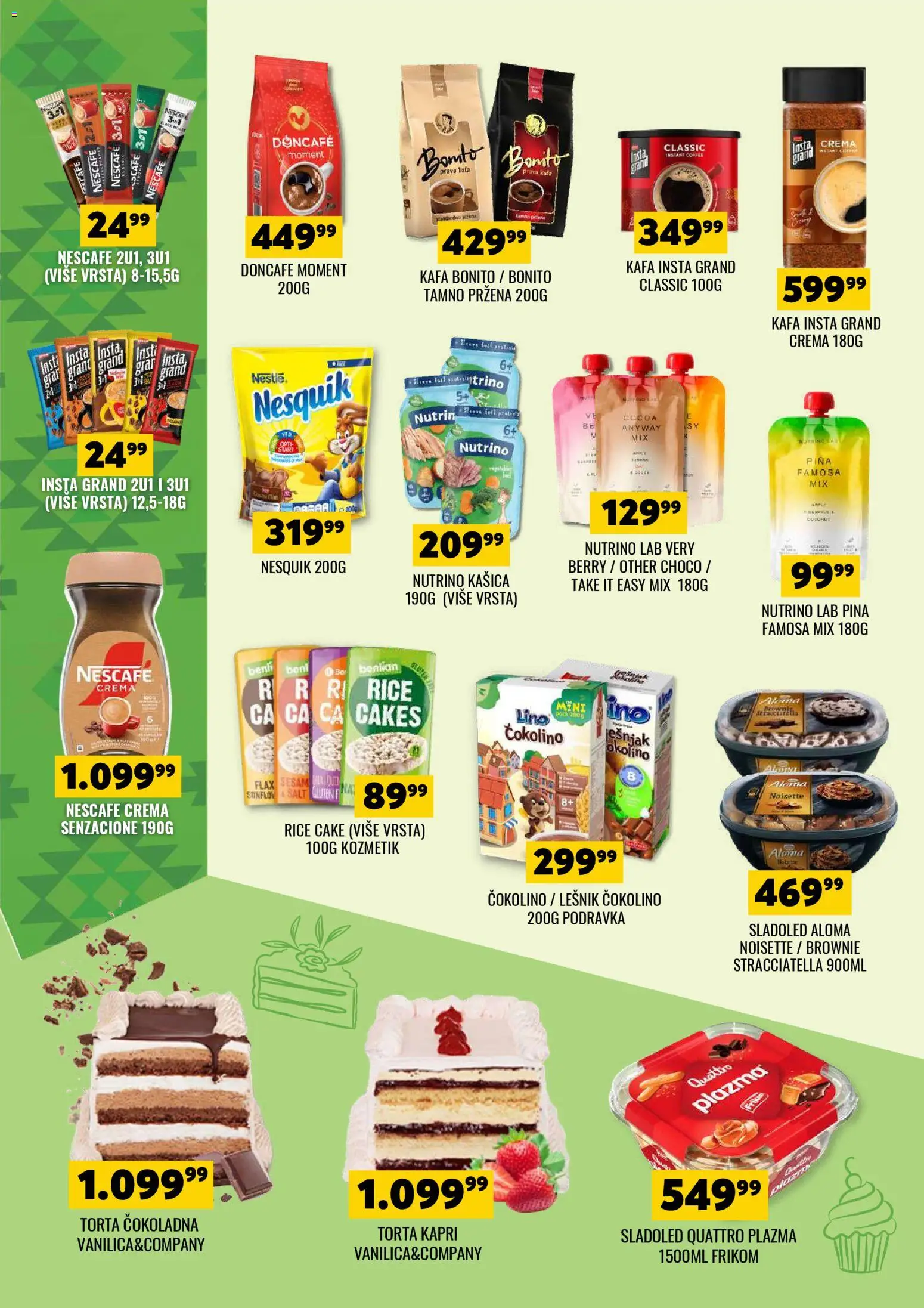 Tekijanka katalog - važi od 22.04.2026 | Strana: 4 | Proizvode: Sladoled, Kafa, Nescafé, Torta