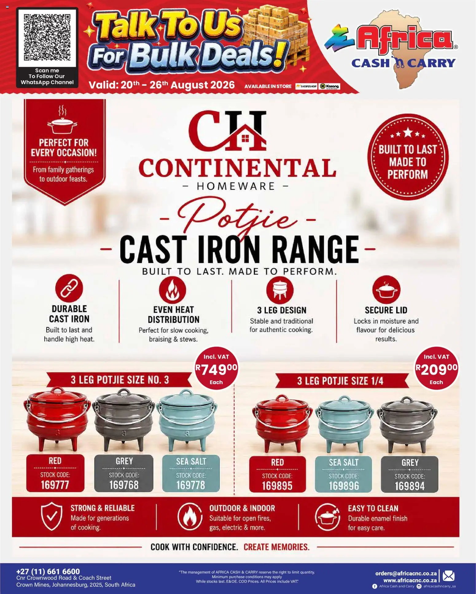 New Africa Cash & Carry catalogue – valid from 20/08/2026 | Page: 46 | Products: Iron, Stock, Enamel, Salt