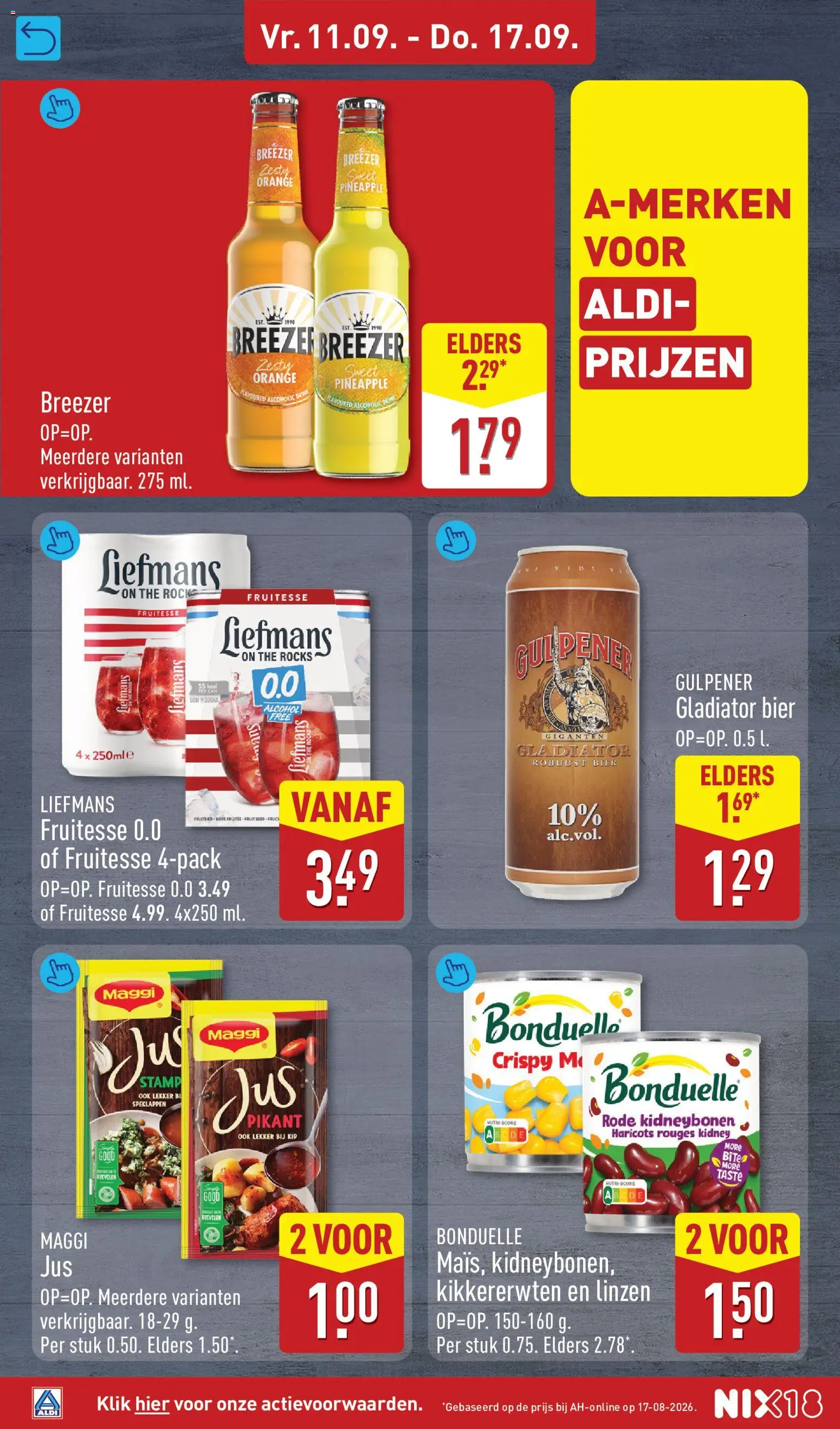 {H1} | Pagina: 6 | Producten: Bier, Kikkererwten, Linzen, Kip