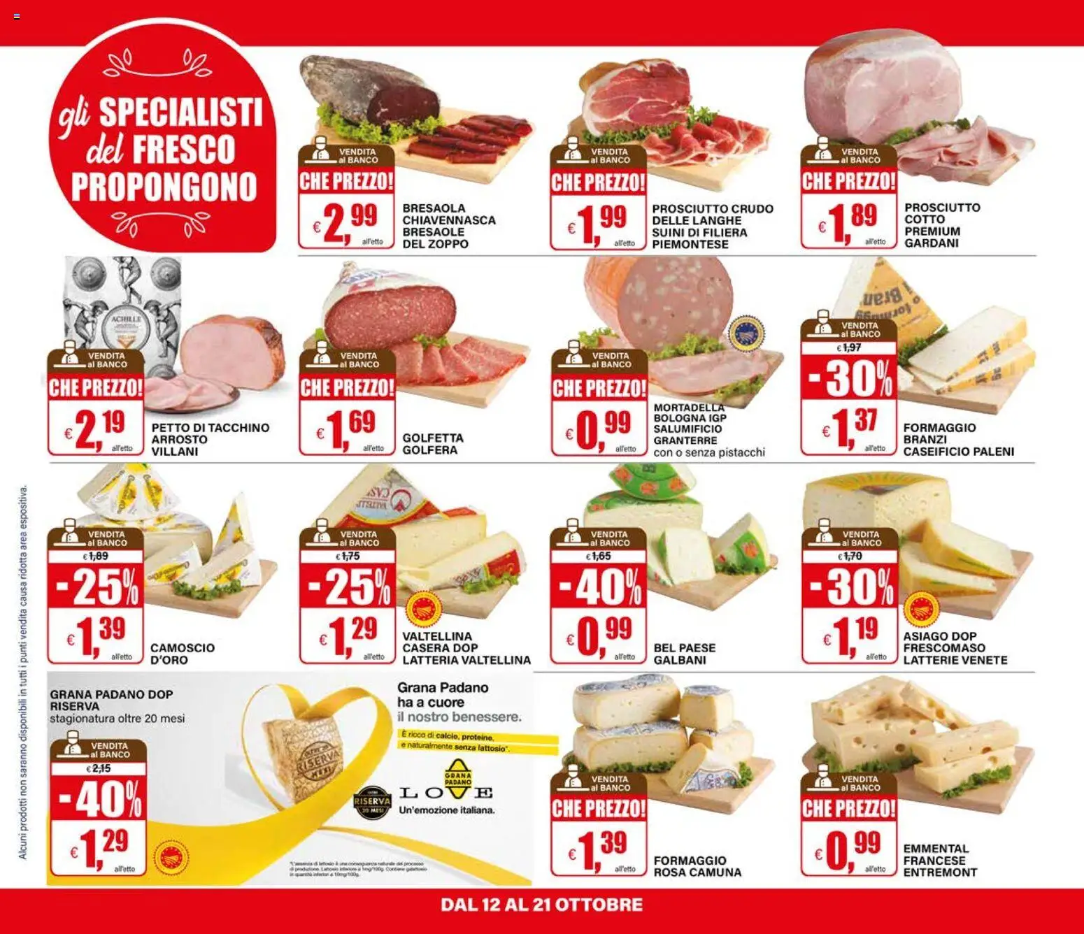 Volantino Il Gigante del 12/10/2026 | Pagina: 20 | Prodotti: Arrosto, Prosciutto Crudo, Mortadella, Pistacchi
