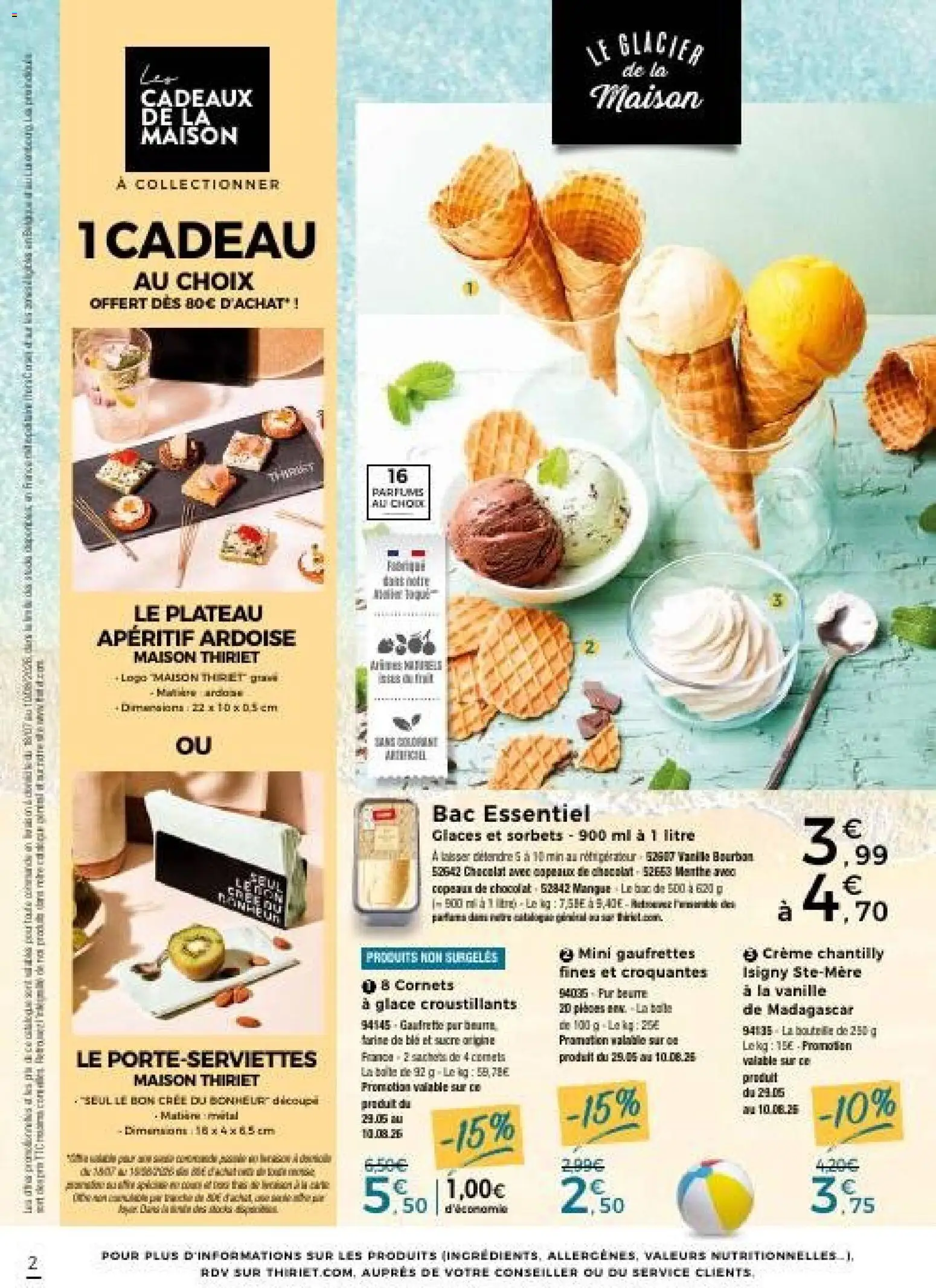 {H1} | Page: 2 | Produits: Glaces, Menthe, Chocolat, Bourbon