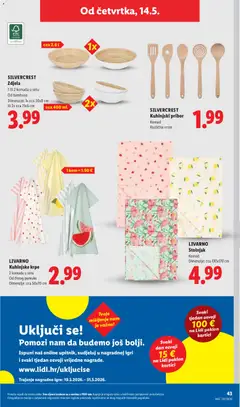 SILVERCREST Zdjela, 1 ili 2 komada u setu. Od bambusa. Dimenzije: 1x cca 30x8 cm ili 2x cca 15x6 cm - Pregled kataloga iz trgovine Lidl, vrijedi od 11.05.2026 | Stranica: 43