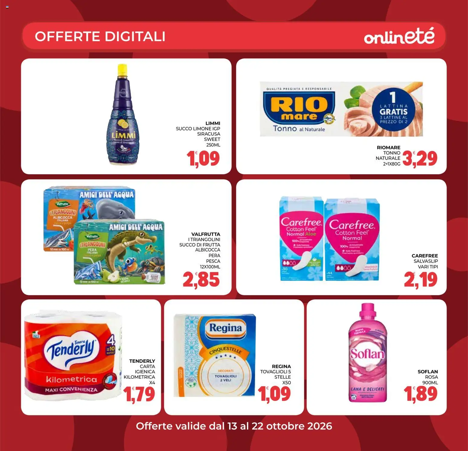 Volantino Eté del 13/10/2026 | Pagina: 15 | Prodotti: Frutta, Tonno, Tonno al naturale, Salvaslip
