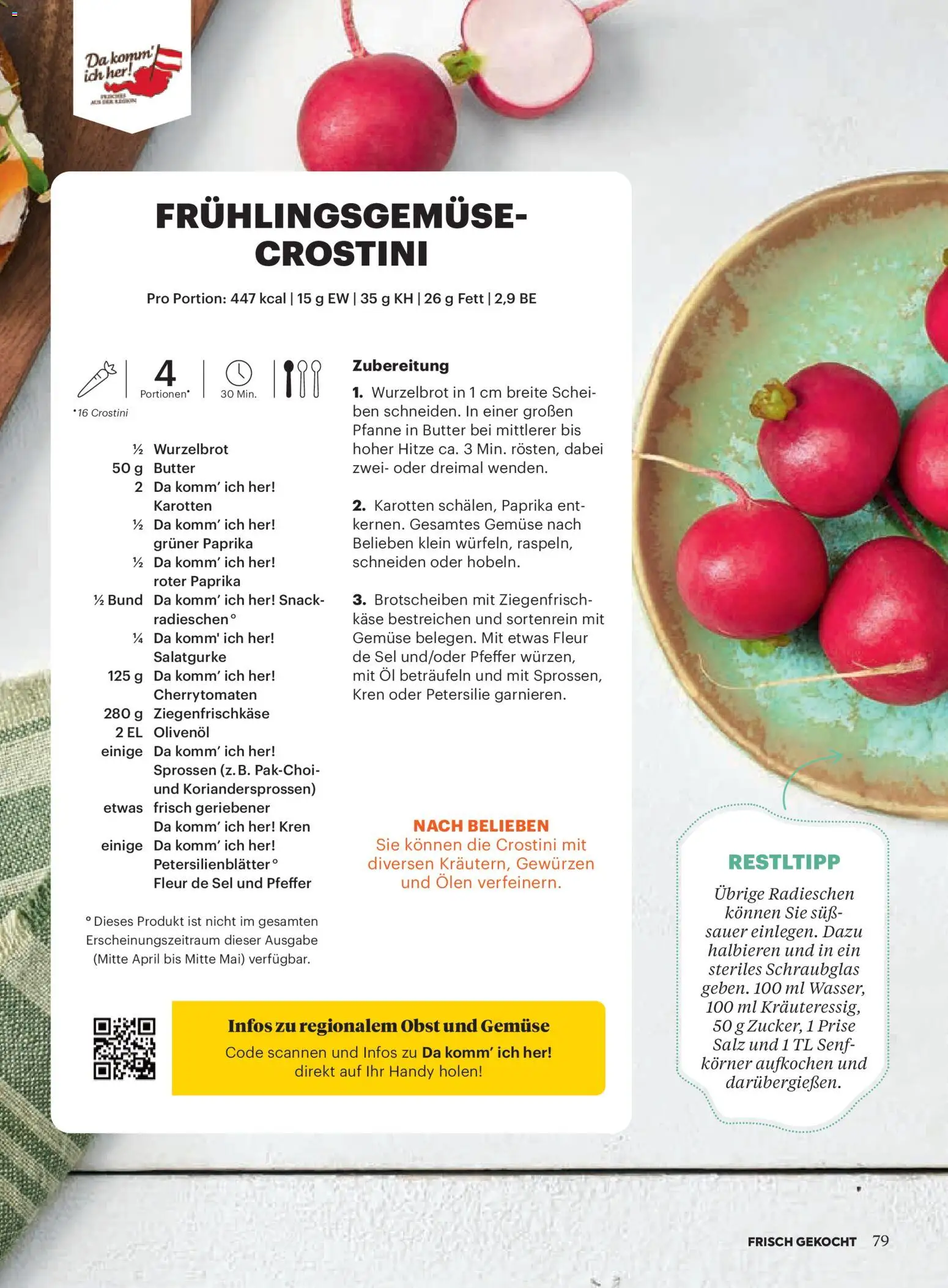 Billa Frisch Gekocht gültig ab 01.05.2026 | Seite: 79 | Produkte: Gemüse, Obst, Pfeffer, Petersilie
