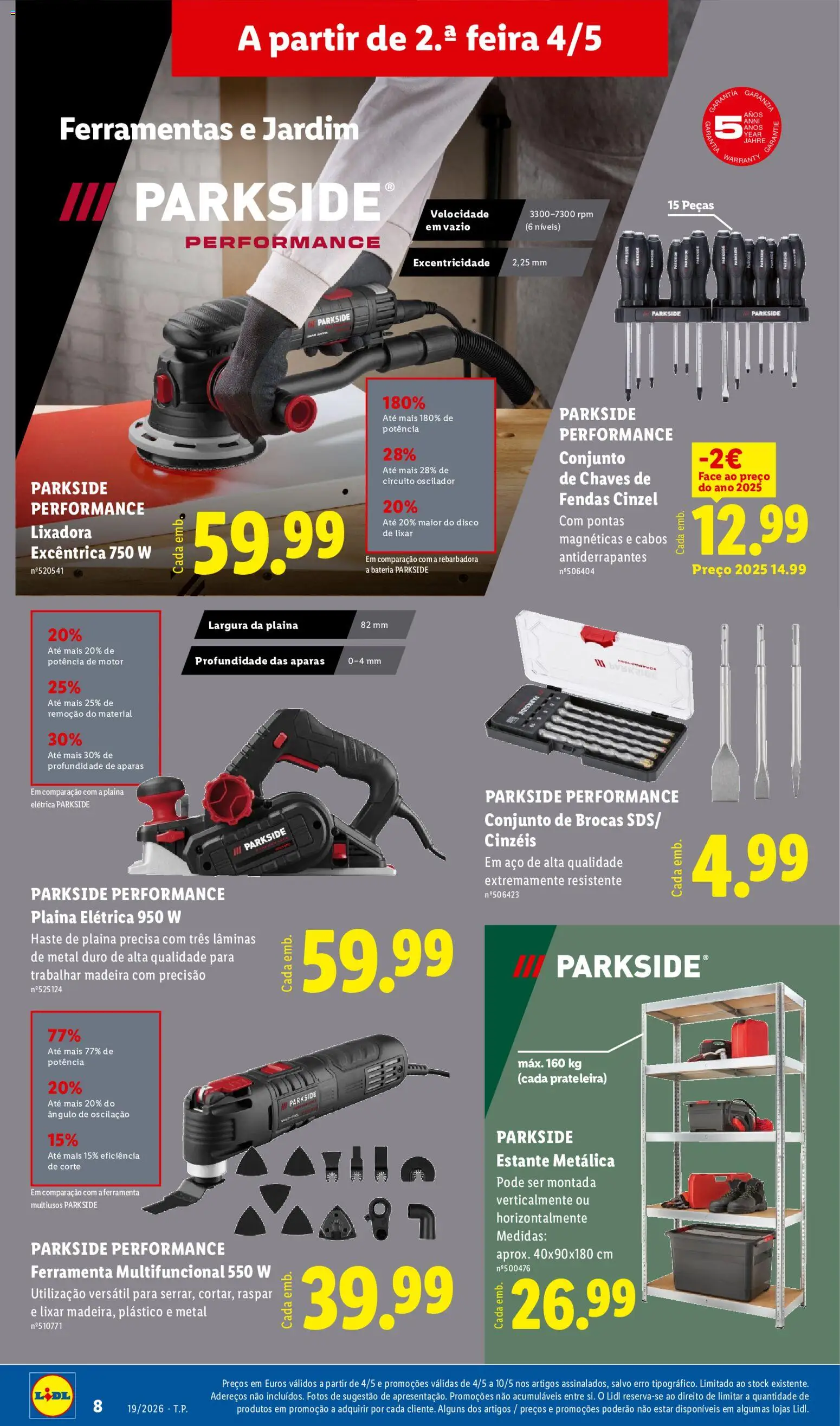Lidl Novidades │ válido de 04.05.2026 | Página: 8 | Produtos: Ferramentas, Prateleira, Bateria