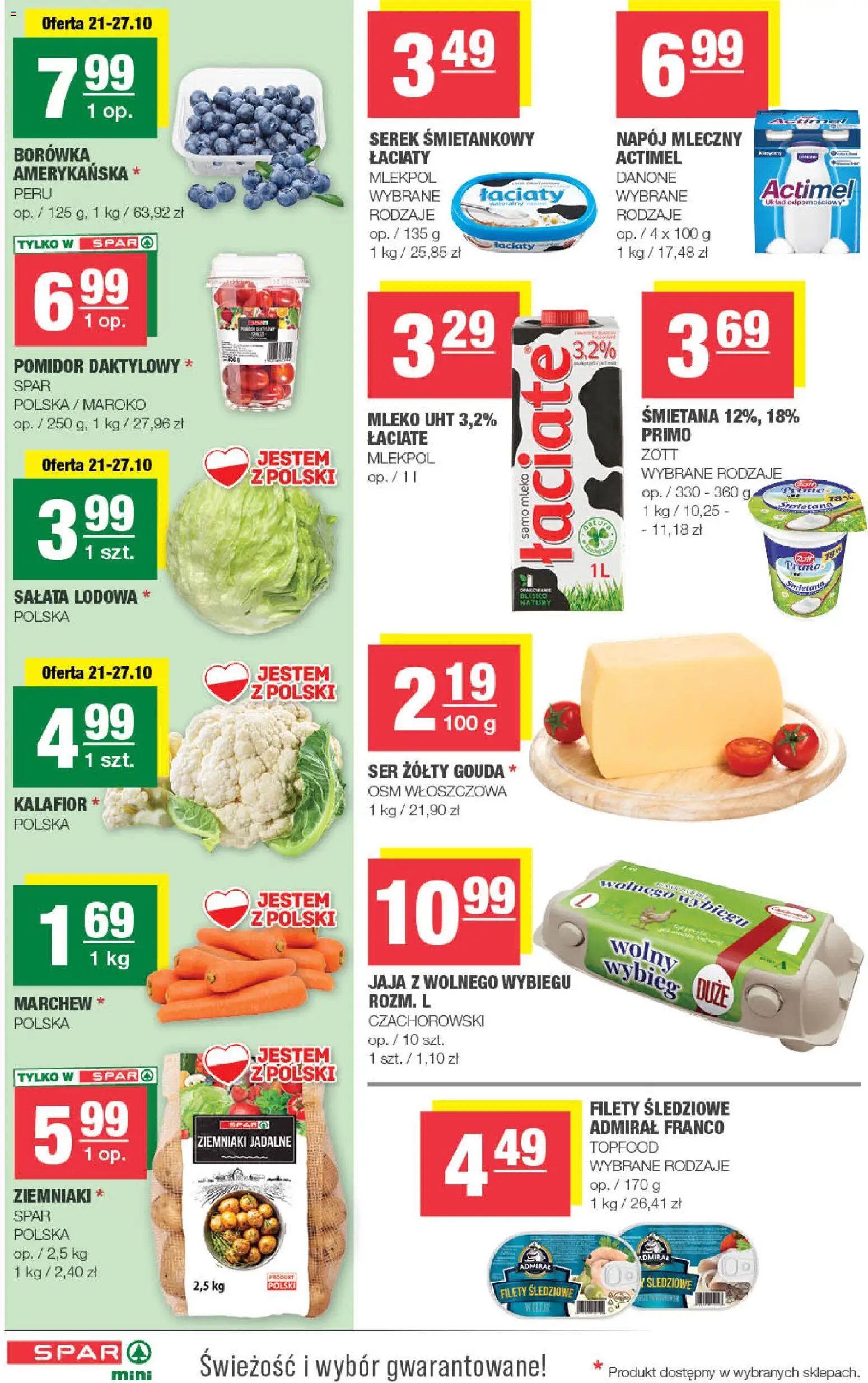 Spar gazetka - Mini od 21.10.2026 | Strona: 2 | Produkty: Serek śmietankowy, Sałata, Napój mleczny, Ser żółty Gouda