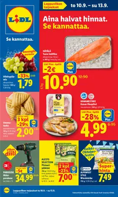 Lidl-mainoslehti voimassa 10/09/2026 alkaen