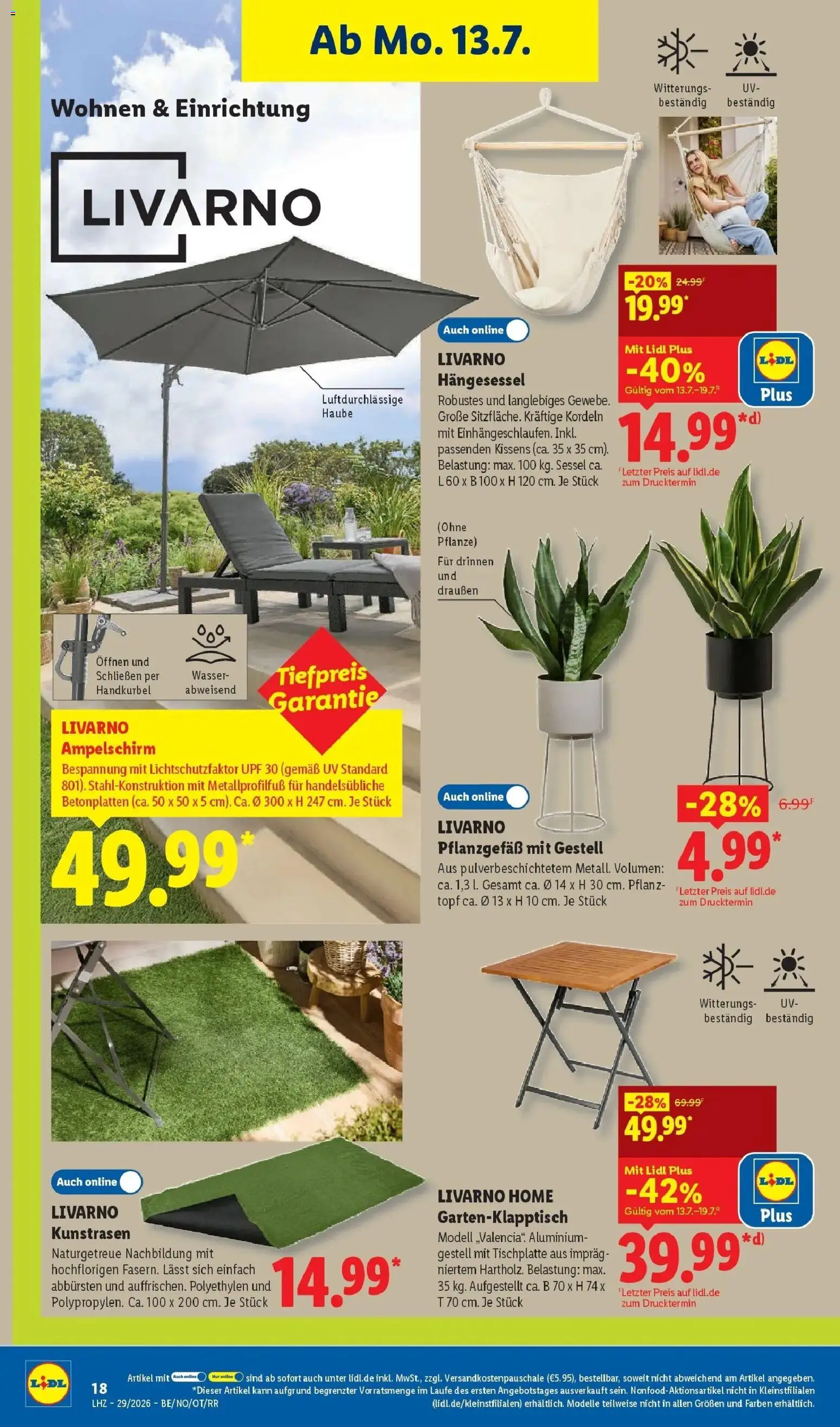 Lidl Prospekt Emlichheim – gültig ab 13.07.2026 | Seite: 36 | Produkte: Sessel, Wasser