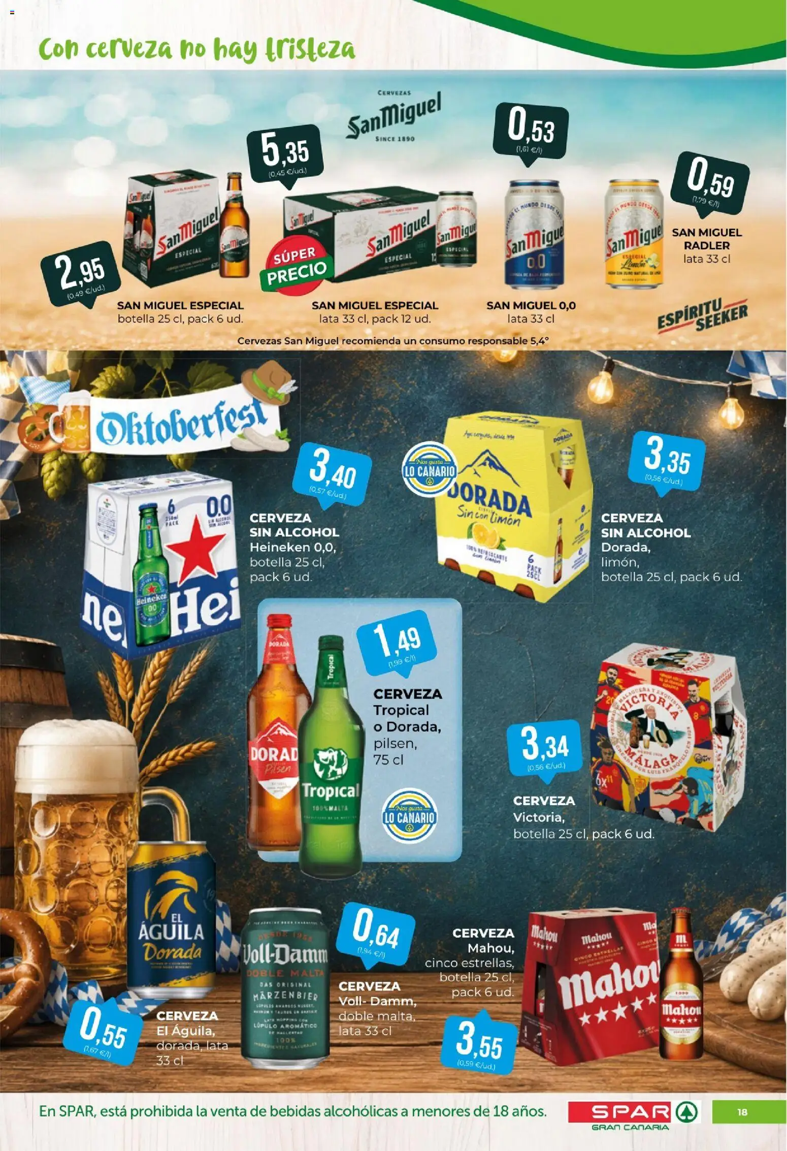 Spar folleto │ válido desde el 18/09/2026 | Página: 18 | Productos: Cerveza sin alcohol, Radler, Limón, Heineken
