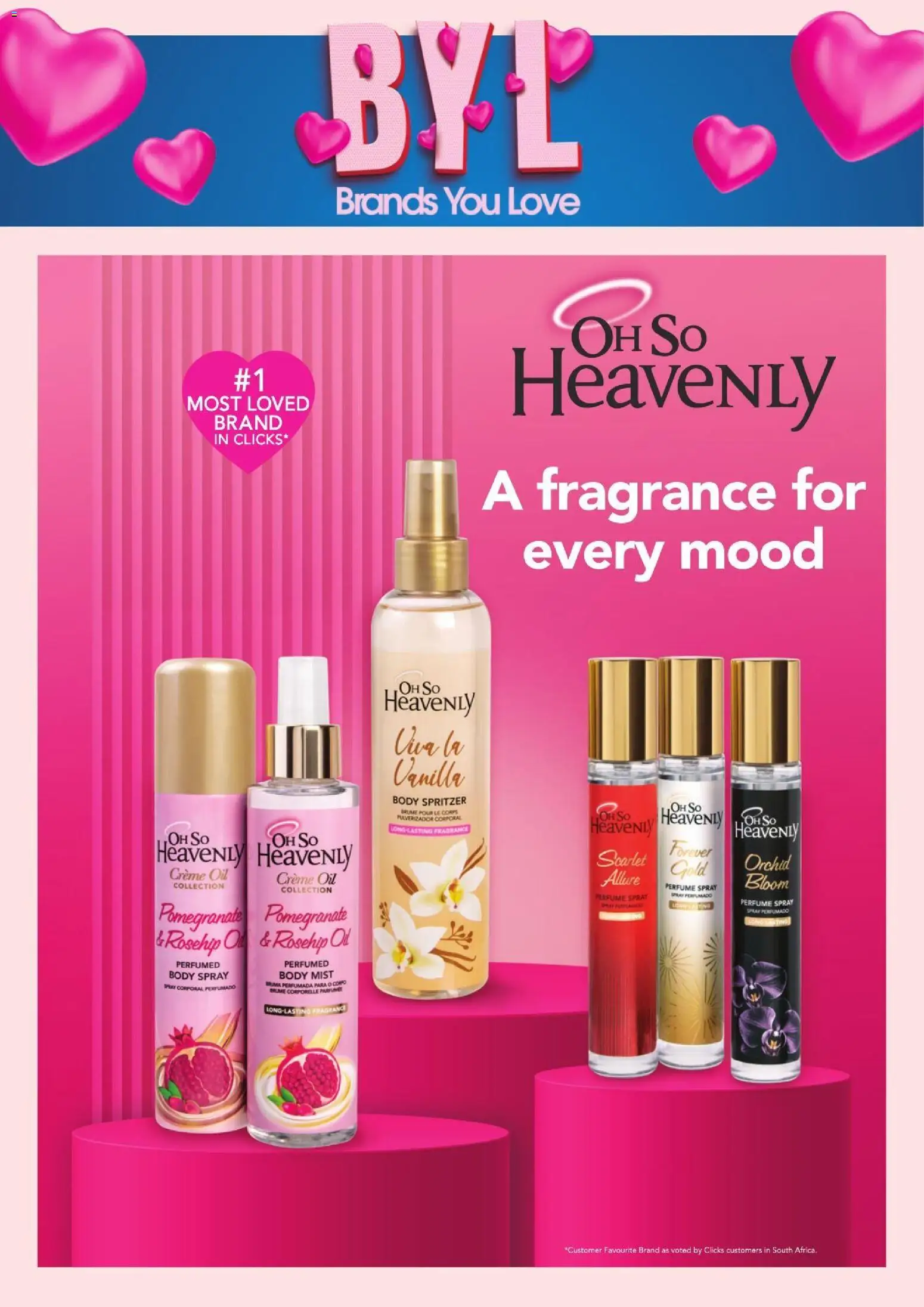 New Clicks catalogue – valid from 01/08/2026 | Page: 20 | Products: Body spray, Oil, Perfume, Fragrance