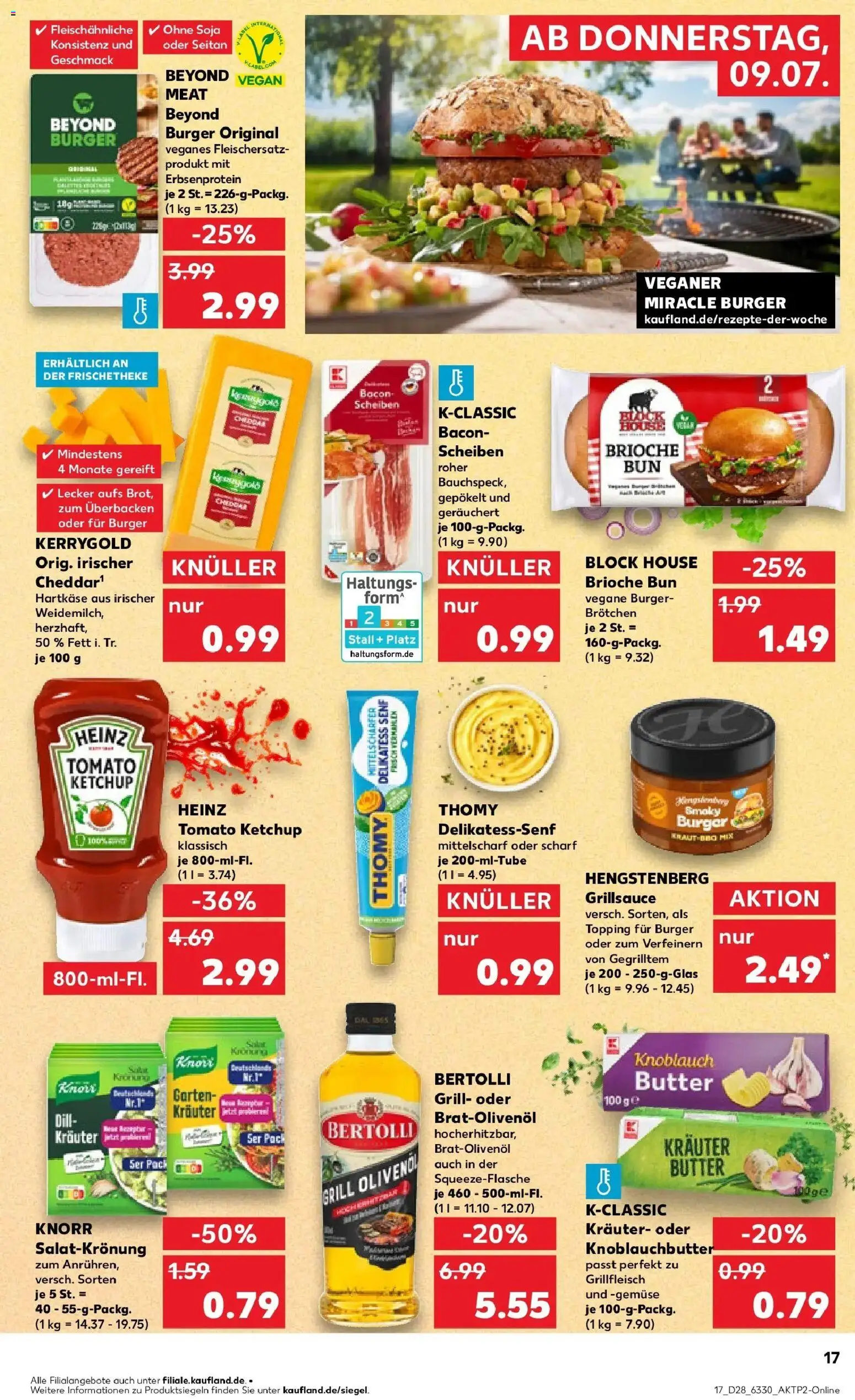 Kaufland Prospekt Rheda-Wiedenbrück – gültig ab 09.07.2026 | Seite: 17 | Produkte: Grill, Butter, Olivenol, Knorr