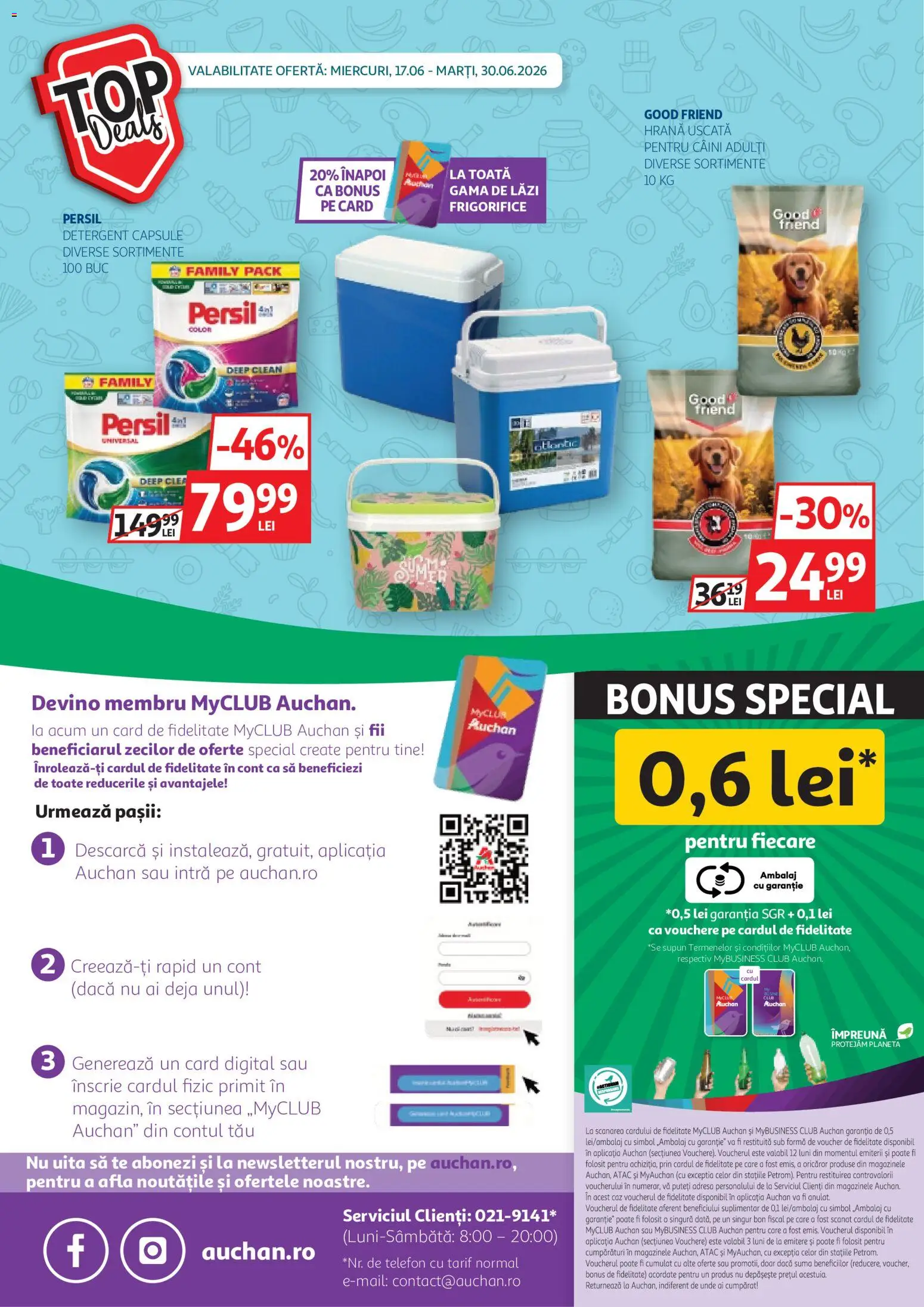 Noul catalog Auchan – valabil de la 17.06.2026 | Pagină: 35 | Produse: Telefon, Pomelo, Detergent