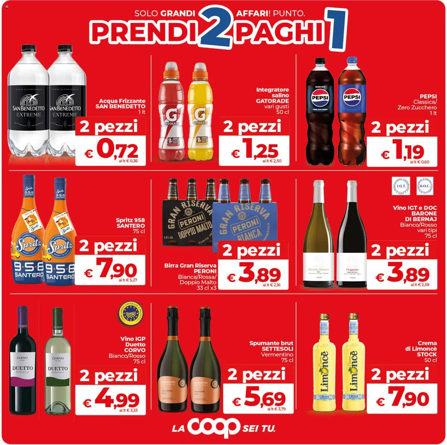 Volantino COOP del 09.06.2026 | Pagina: 4 | Prodotti: Crema, Birra, Vino, Pepsi