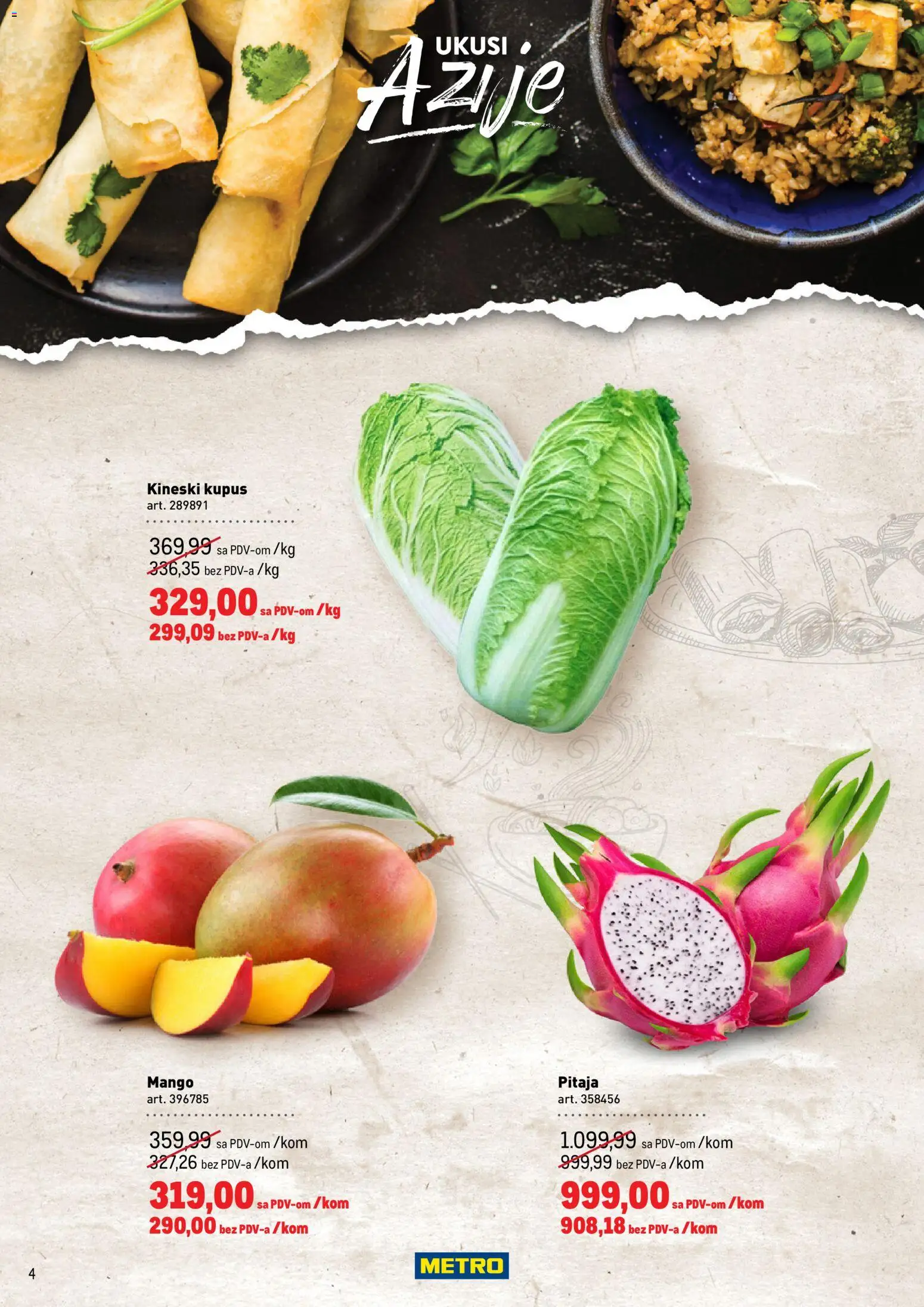 Metro katalog - važi od 30.09.2026 | Strana: 4 | Proizvode: Mango, Kupus, Kineski kupus