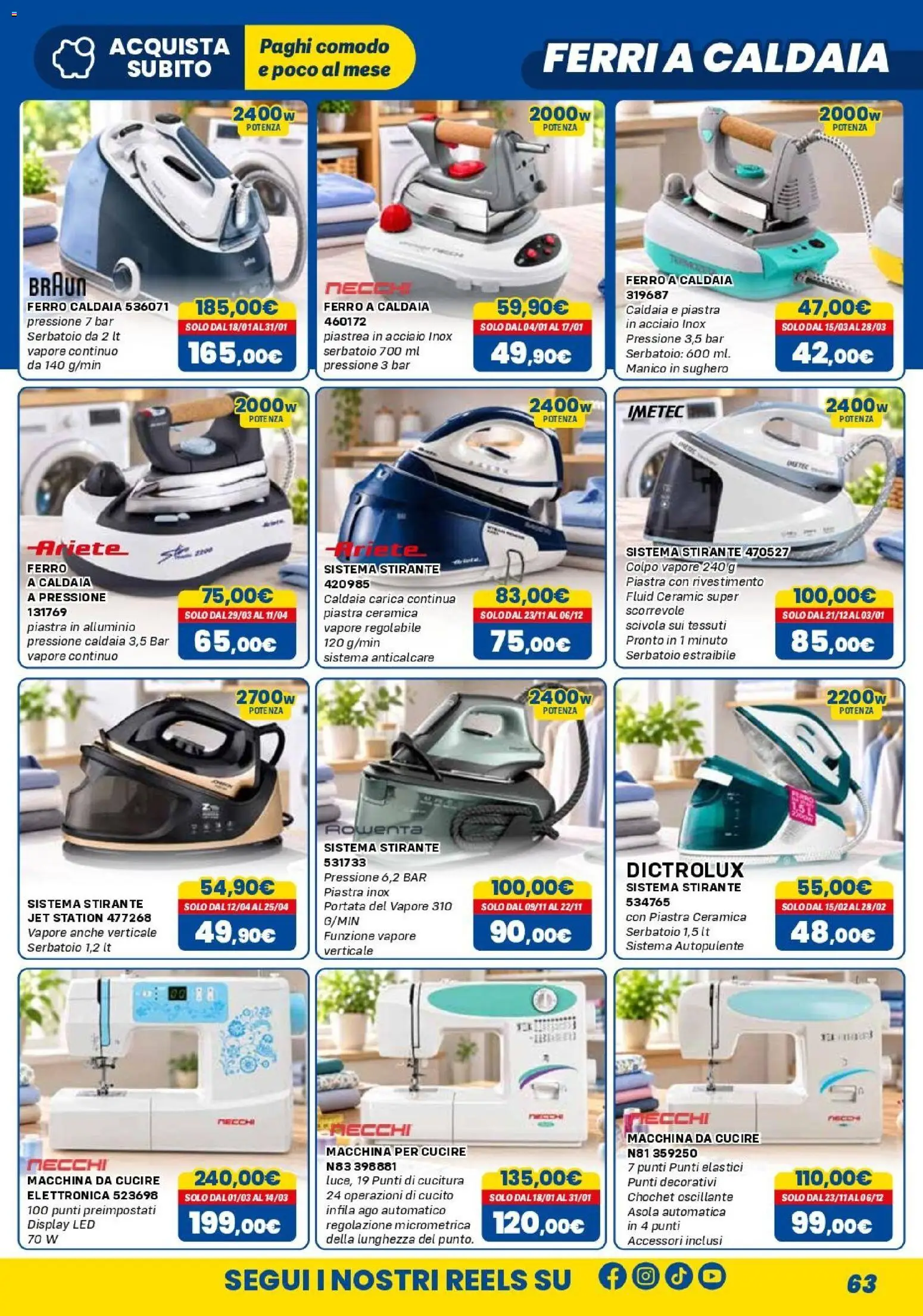 Volantino Orizzonte del 01/11/2026 | Pagina: 63 | Prodotti: Caldaia, Anticalcare, Alluminio, Elastici